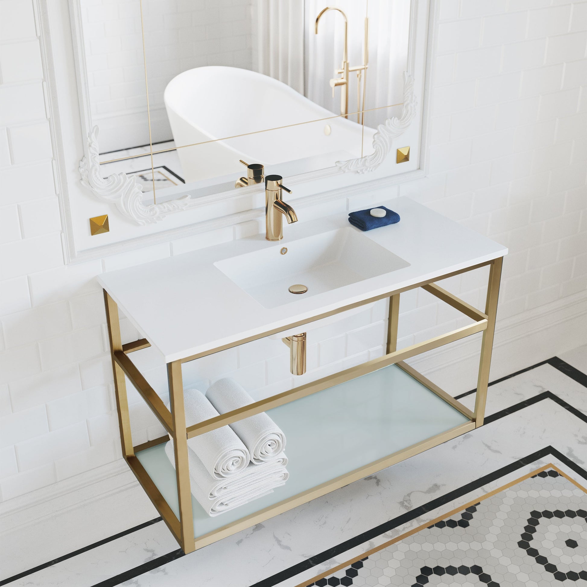 Gold / White / 1-Hole