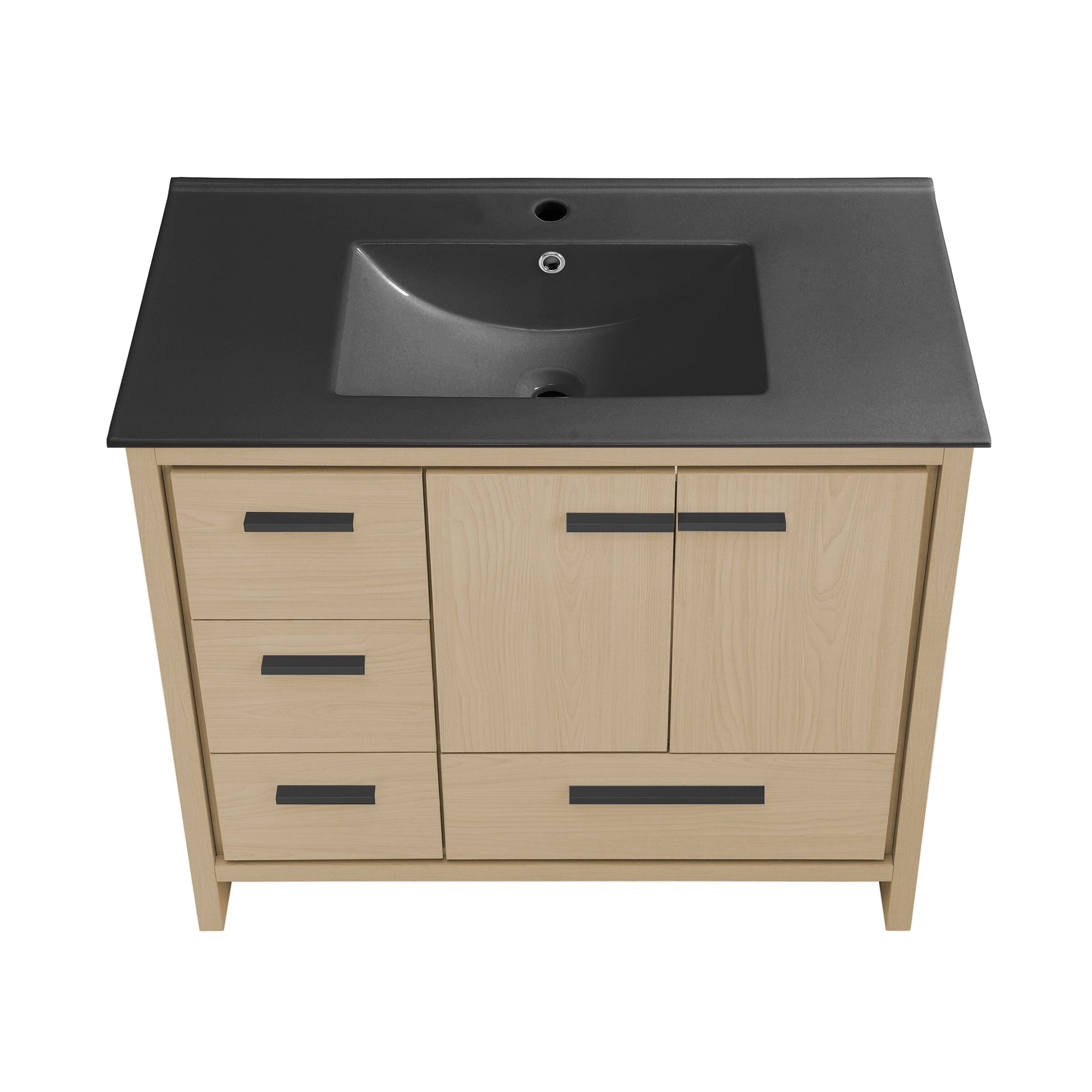 Natural Oak / Matte Black / 1-Hole