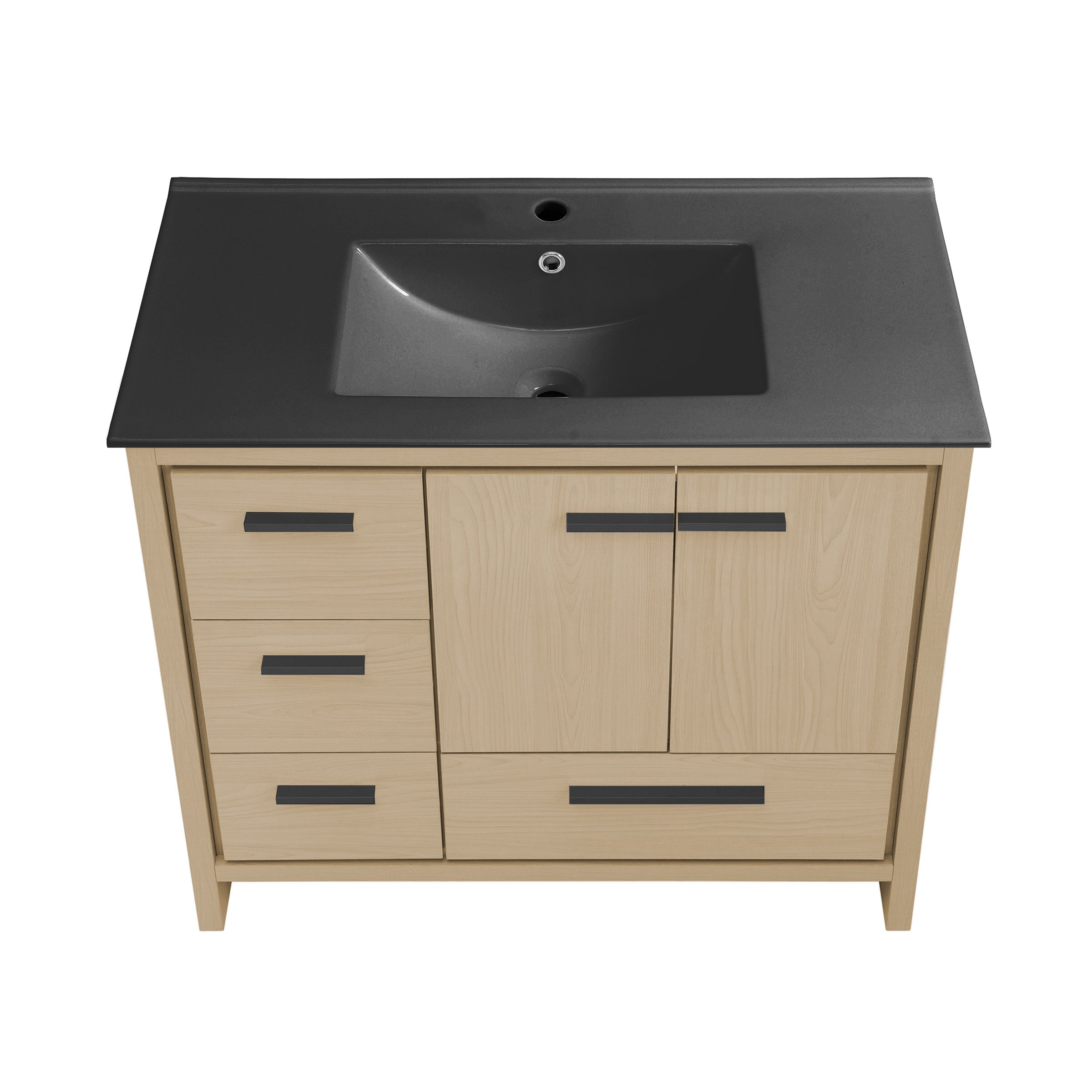 Natural Oak / Matte Black / 1-Hole