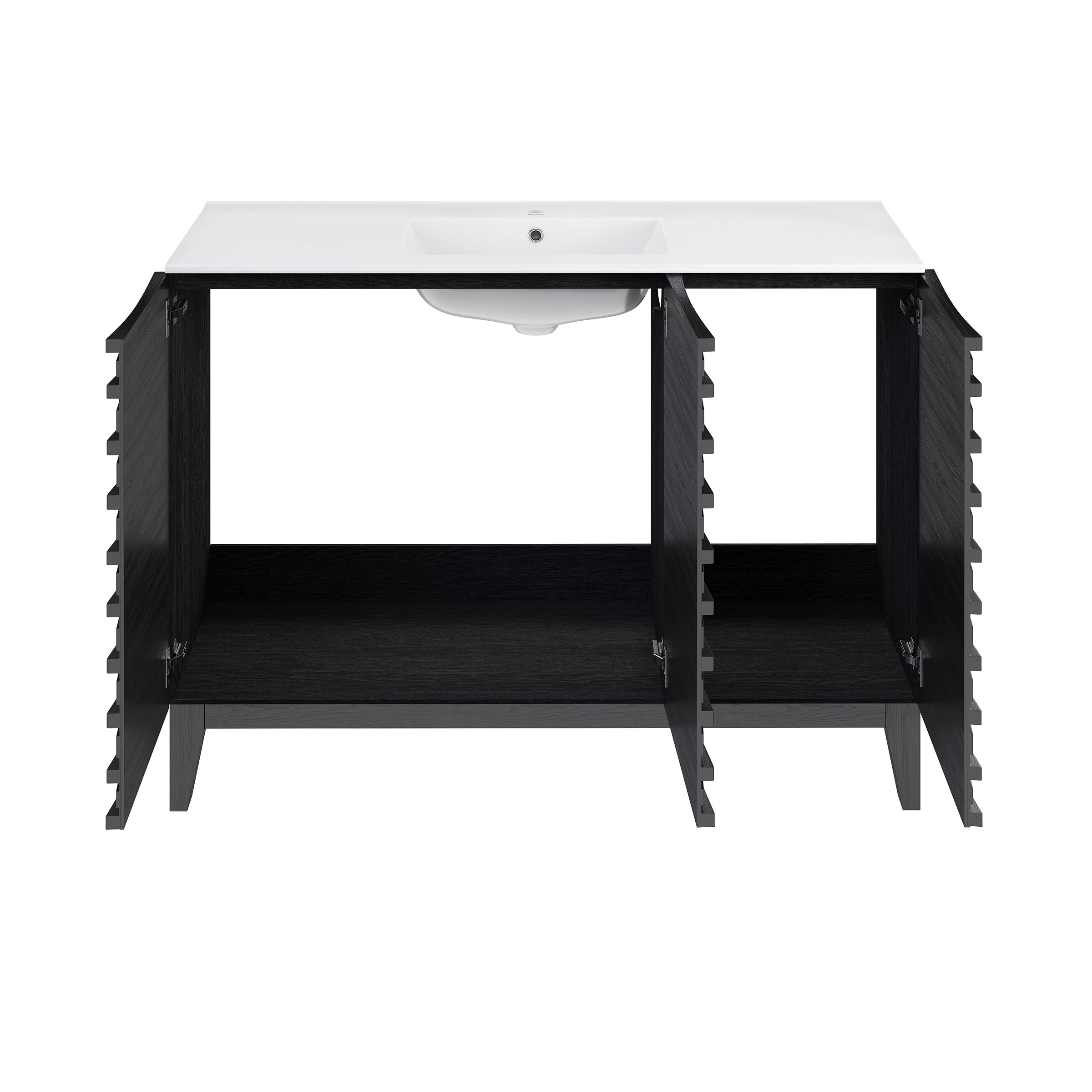 Black Oak / Glossy White / 1-Hole