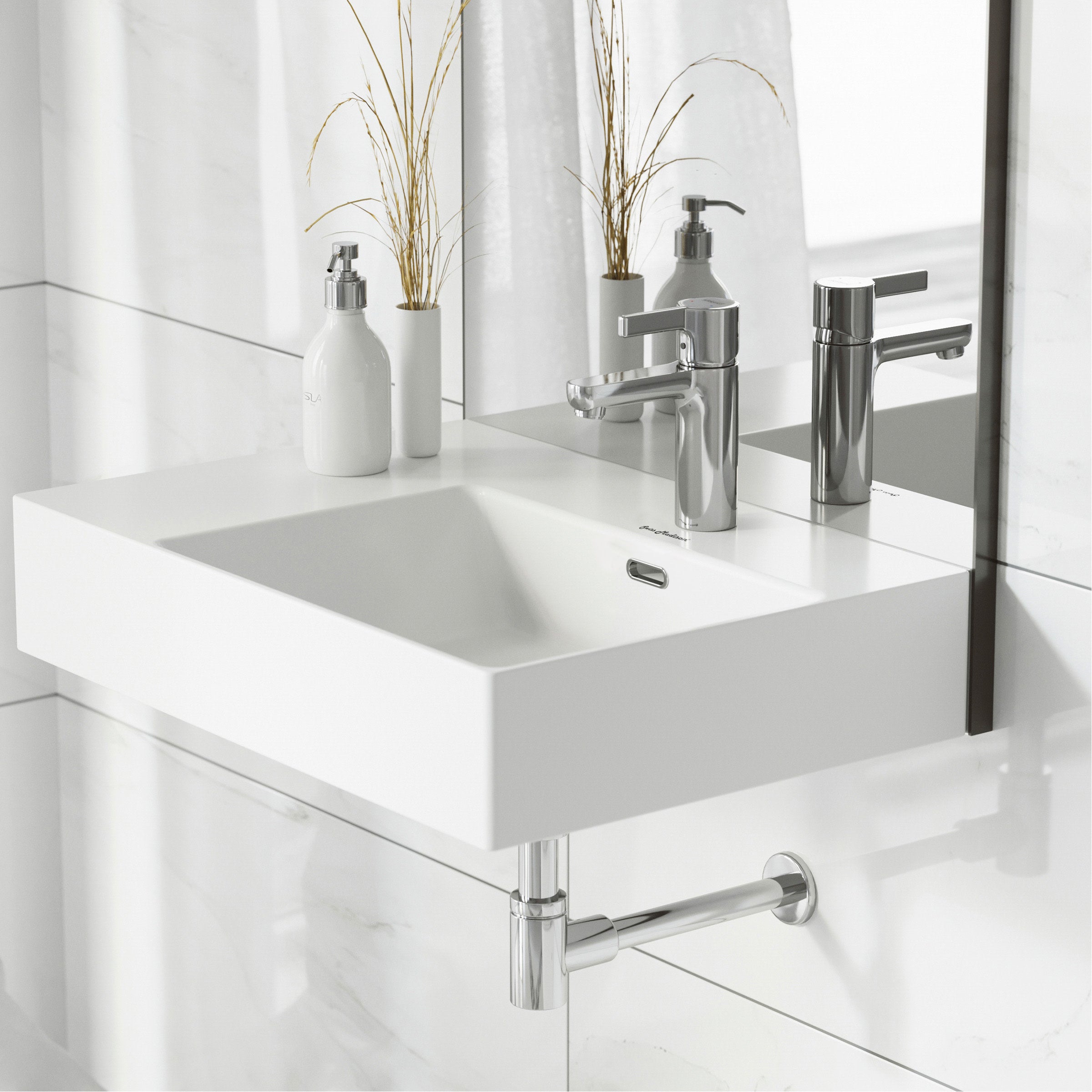 Glossy White / 1-Hole / Right