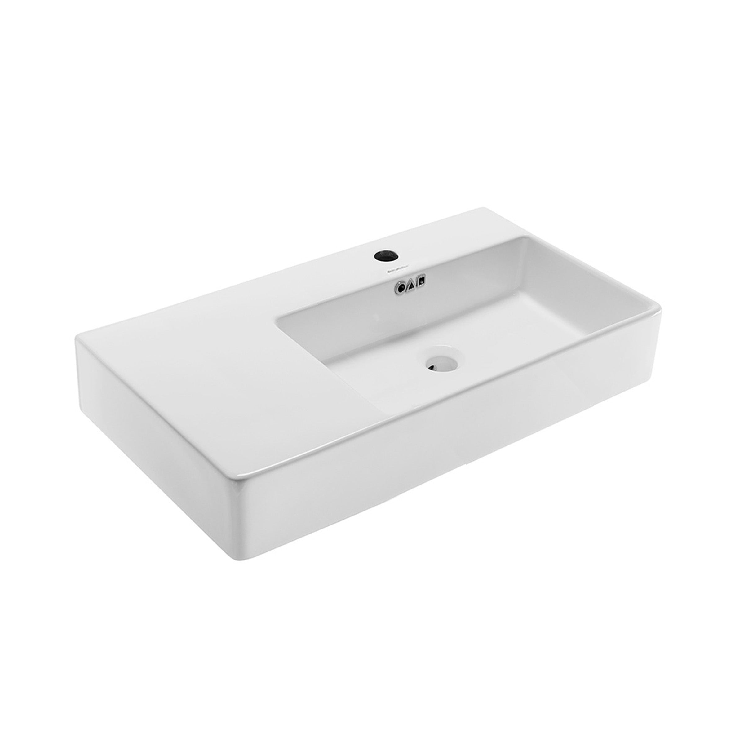 Glossy White / 1 Faucet Hole - Right