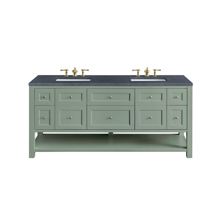 Smokey Celadon / Charcoal Soapstone - 3 Faucet Holes