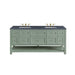 Smokey Celadon / Charcoal Soapstone - 3 Faucet Holes