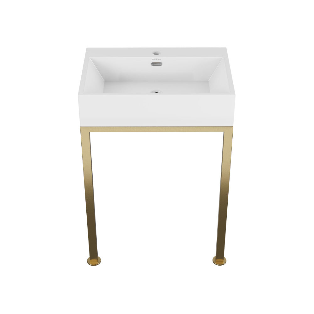 Brushed Gold / White