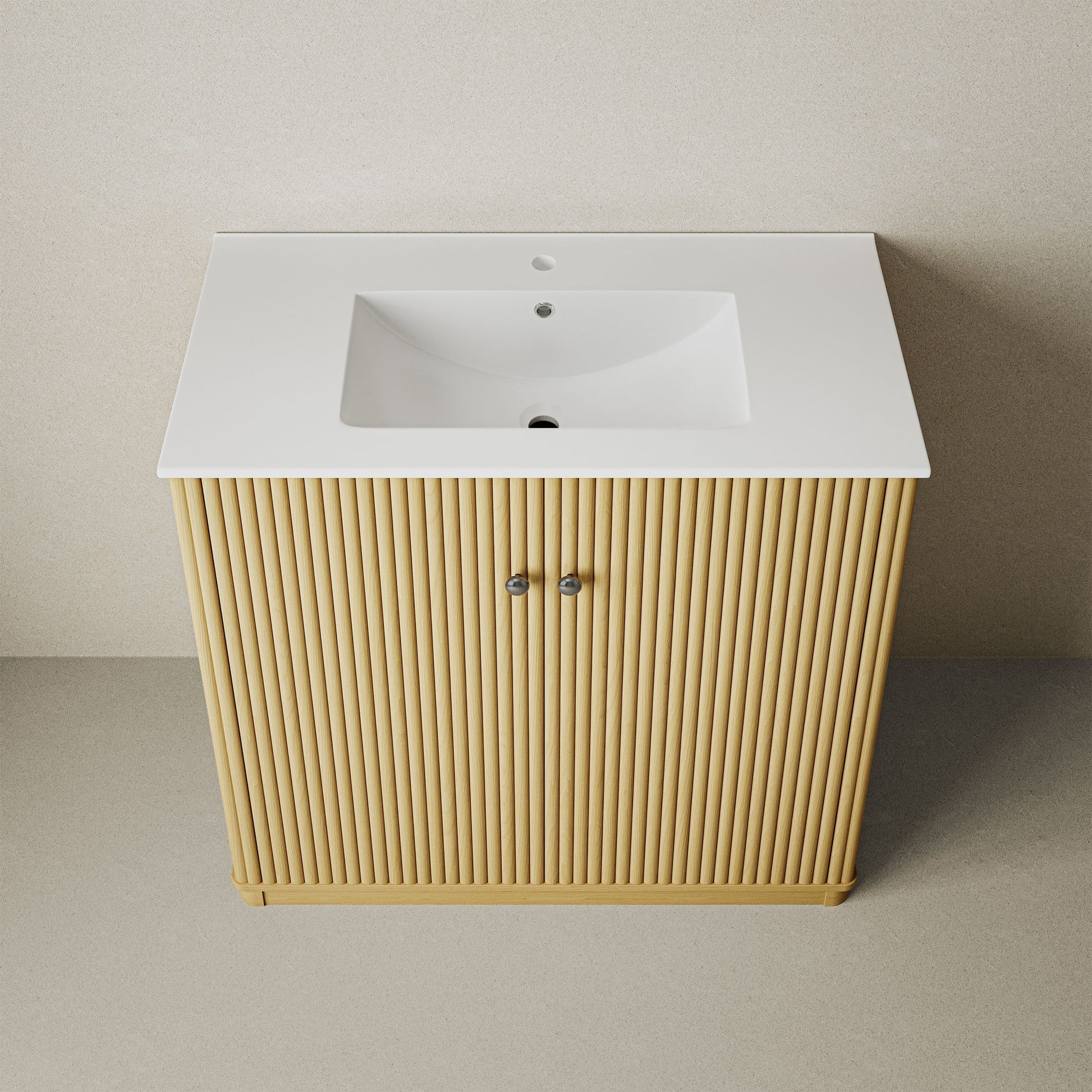 Natural Oak / White / 1-Hole