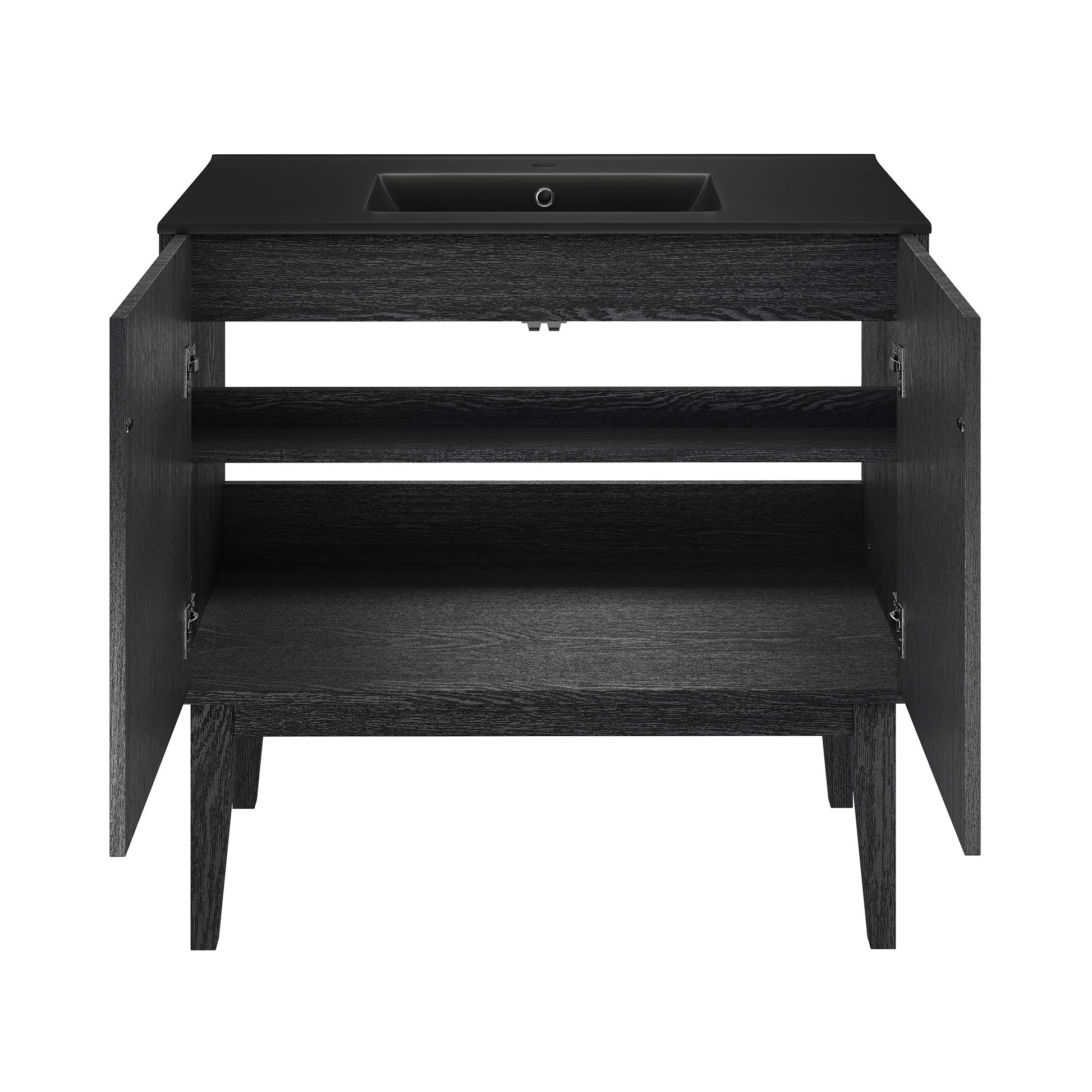 Black Oak / Matte Black / 1-Hole