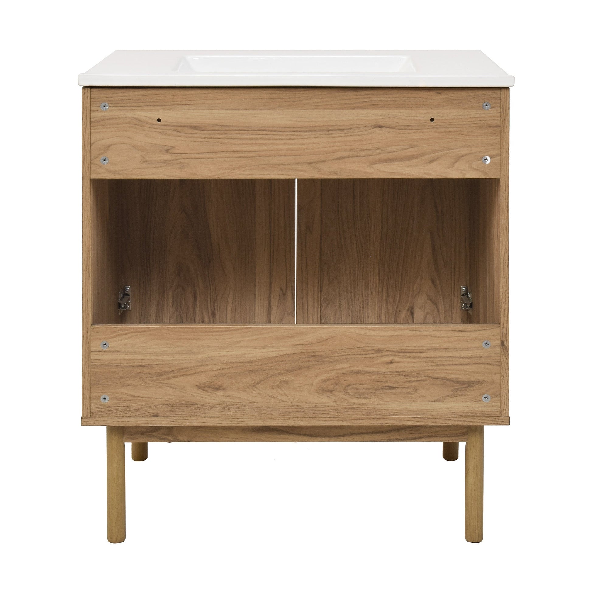 Golden Oak / White / 1-Hole