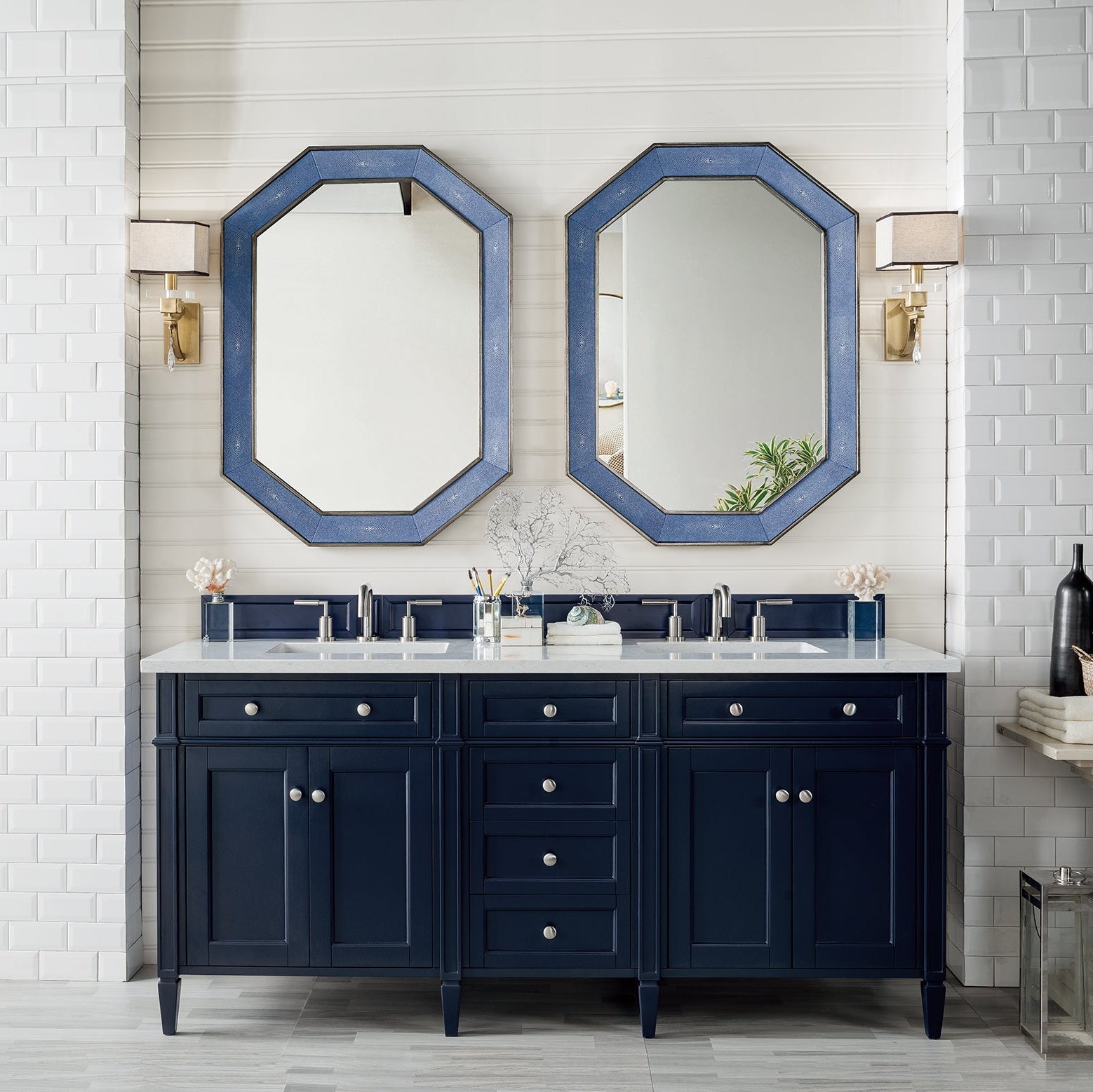 Victory Blue / Eternal Jasmine Pearl - 3 Faucet Holes
