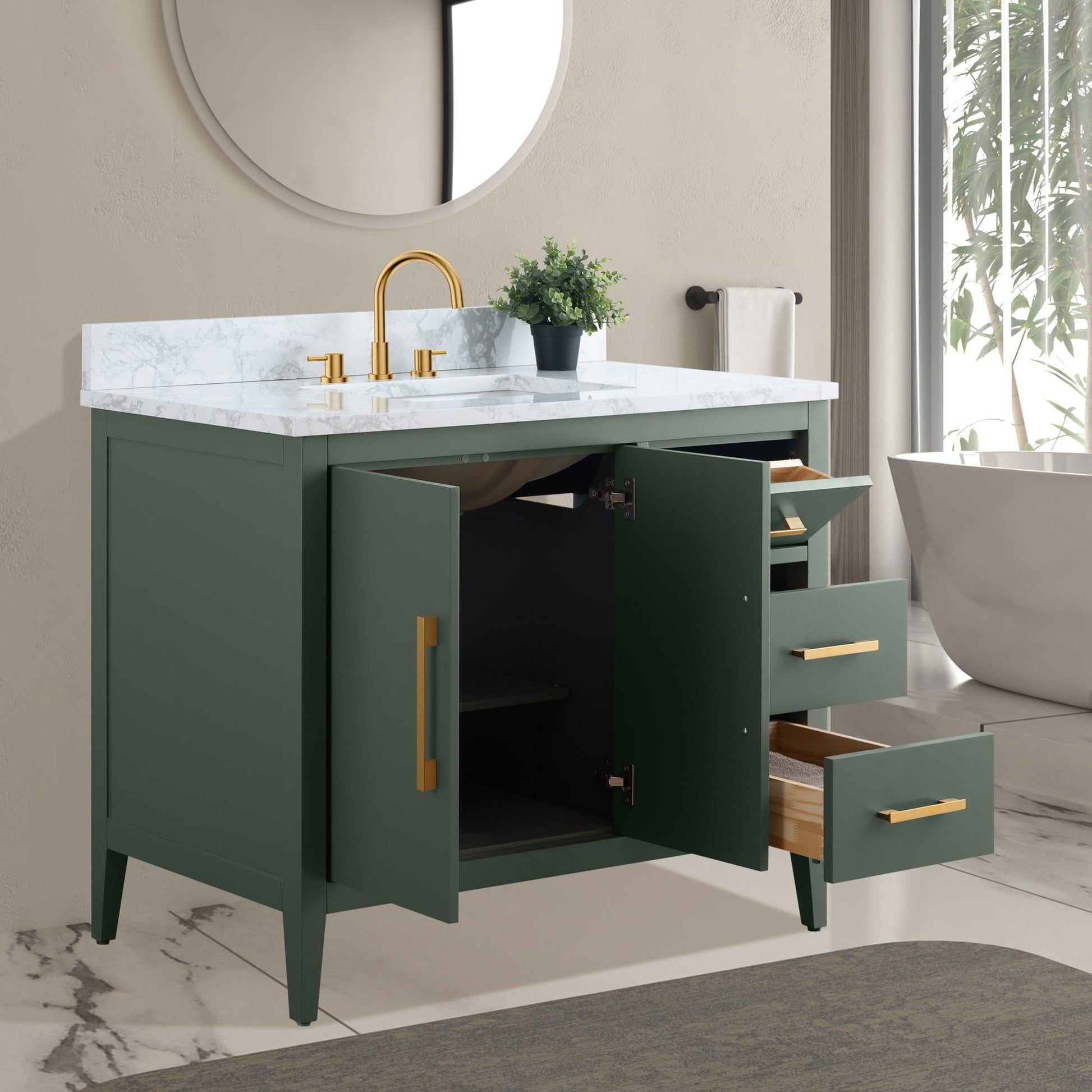 Vintage Green / Golden Brushed