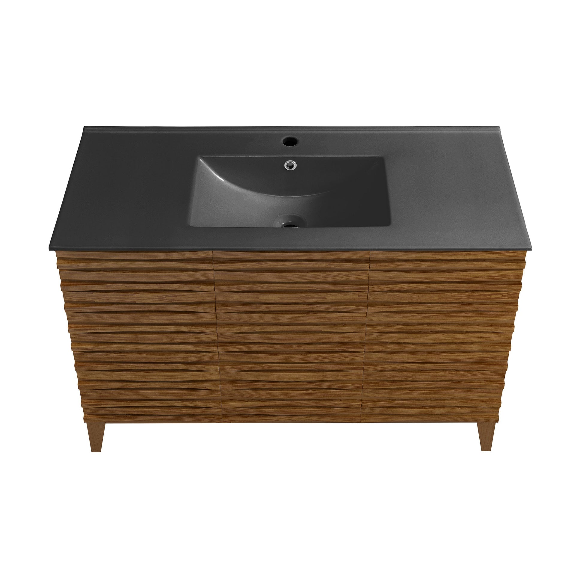 Brown Oak / Matte Black / 1-Hole