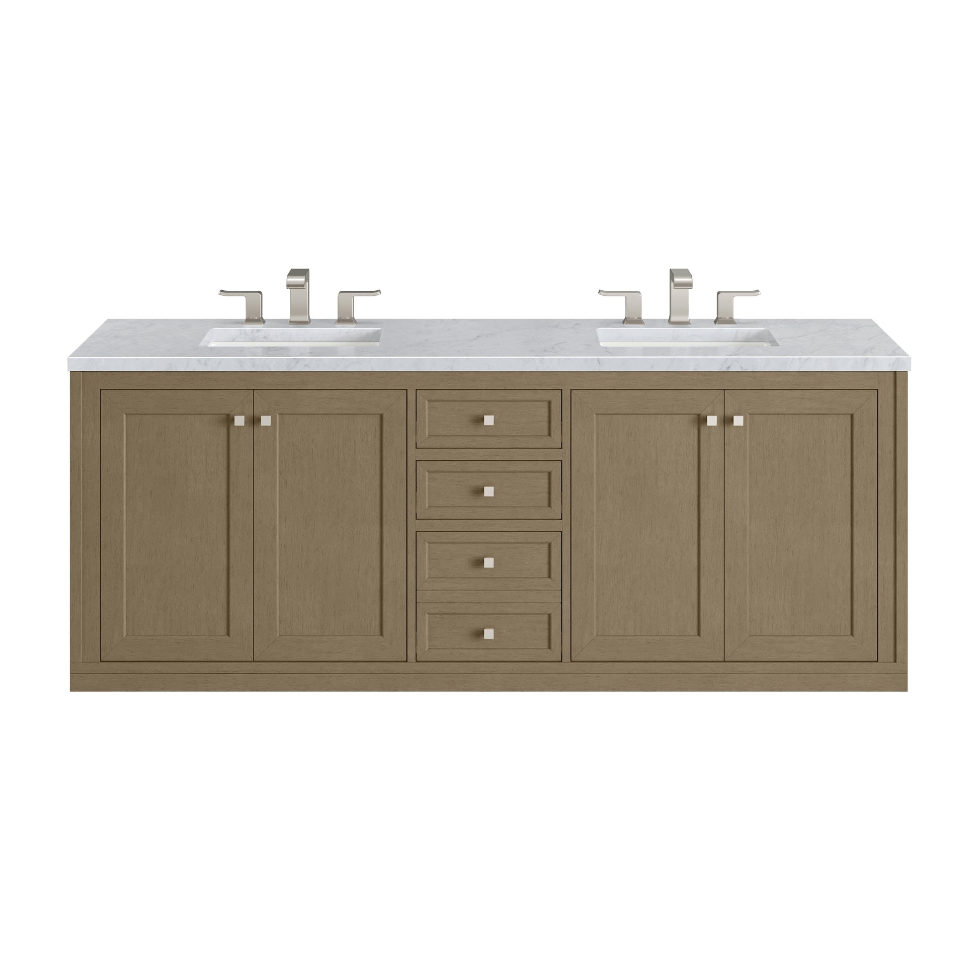 Walnut Whisper / Carrara White - 3 Faucet Holes