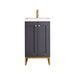 Mineral Gray / White Glossy / Radiant Gold - 1 Faucet Hole