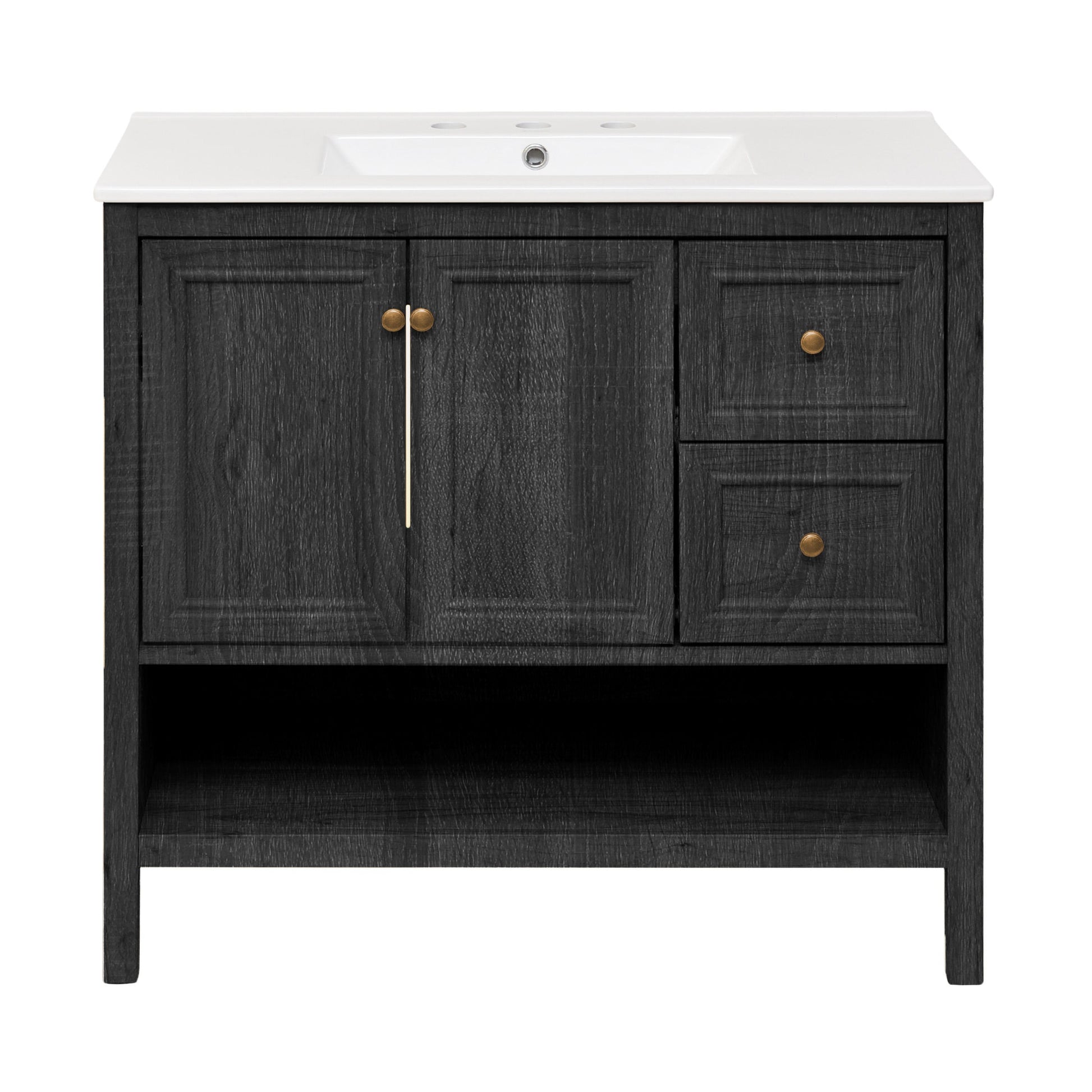 Black Oak / White / 3-Hole