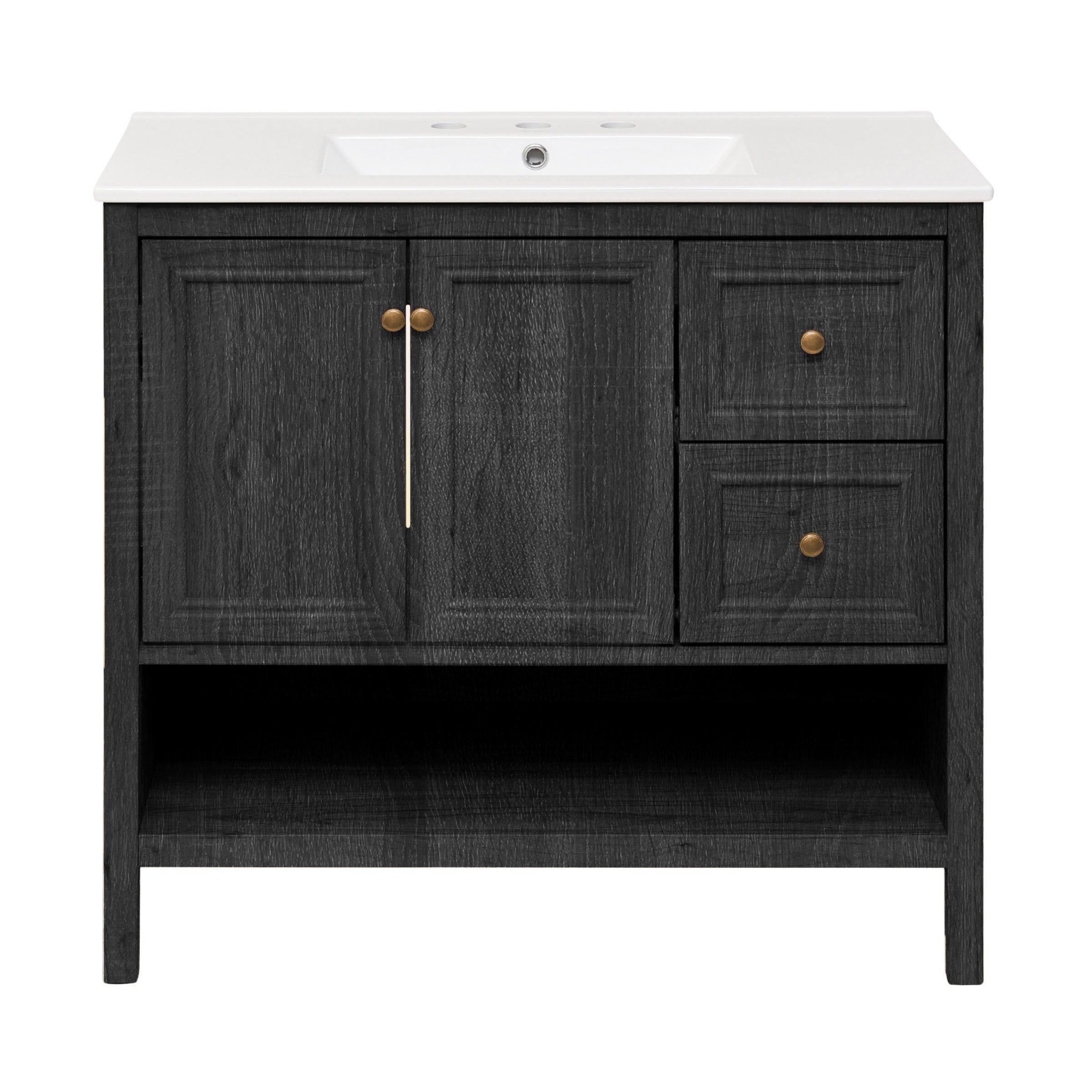 Black Oak / White / 3-Hole