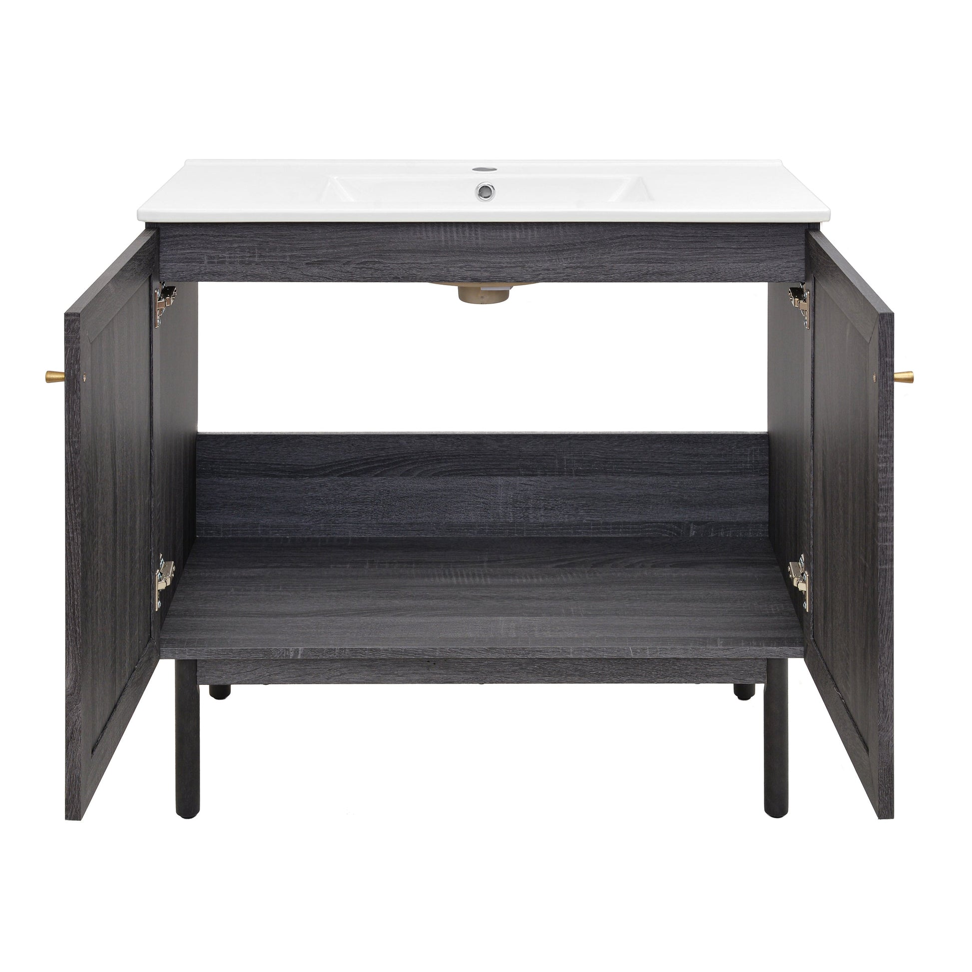 Black Oak / White / 1-Hole