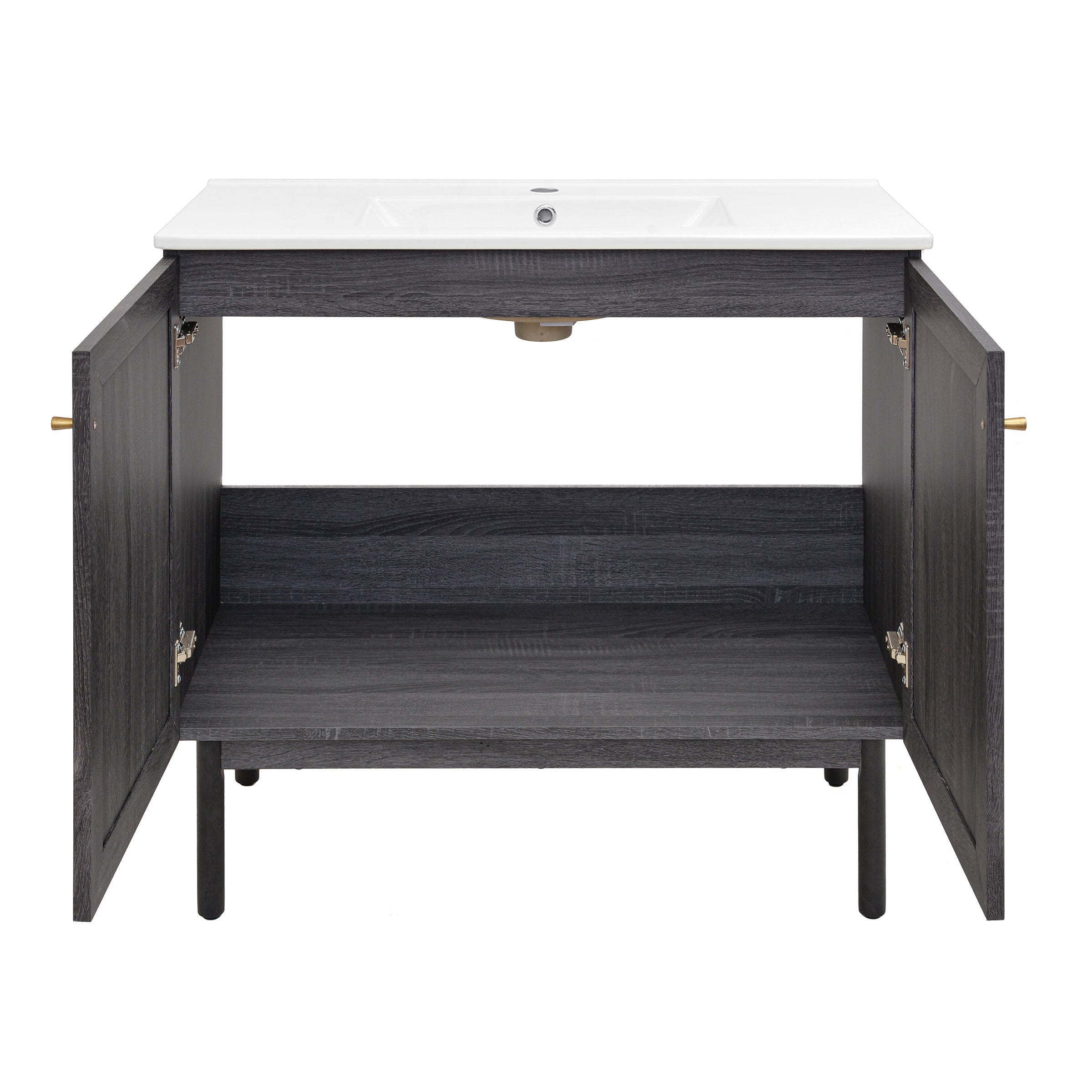 Black Oak / White / 1-Hole
