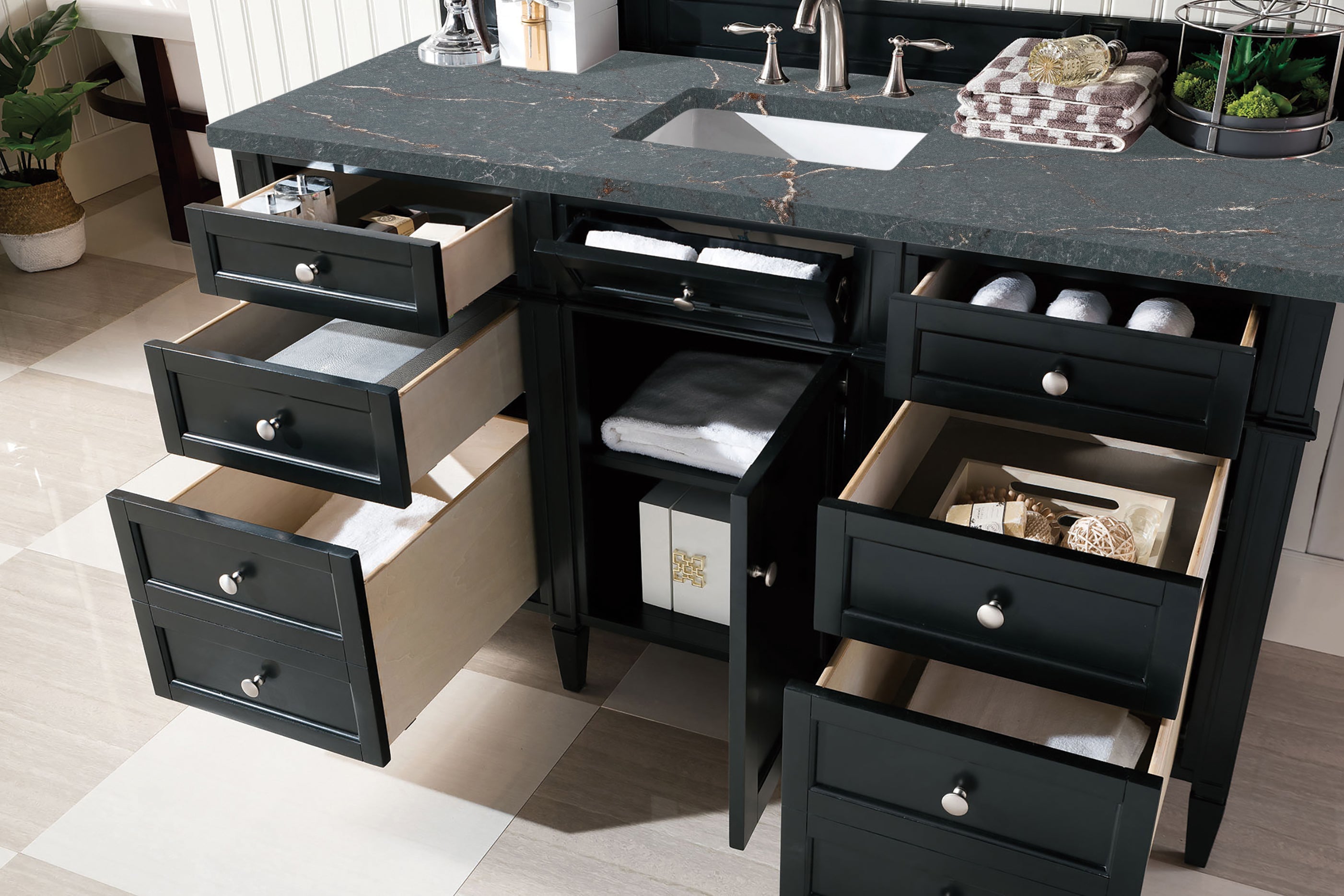 Black Onyx / Parisien Bleu - 3 Faucet Holes