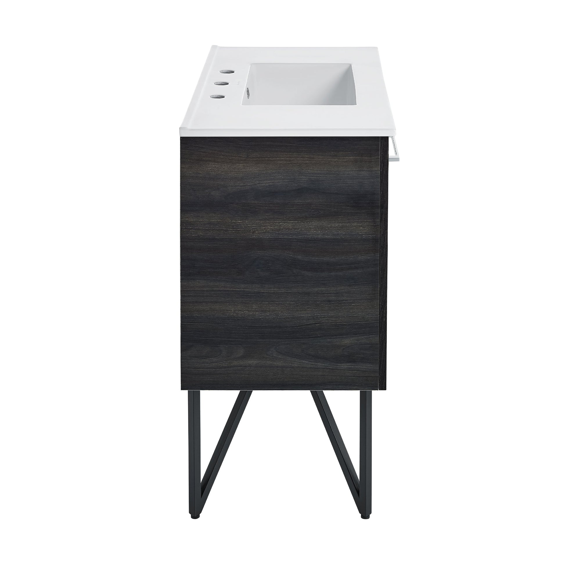 Black Walnut / White / 3-Hole