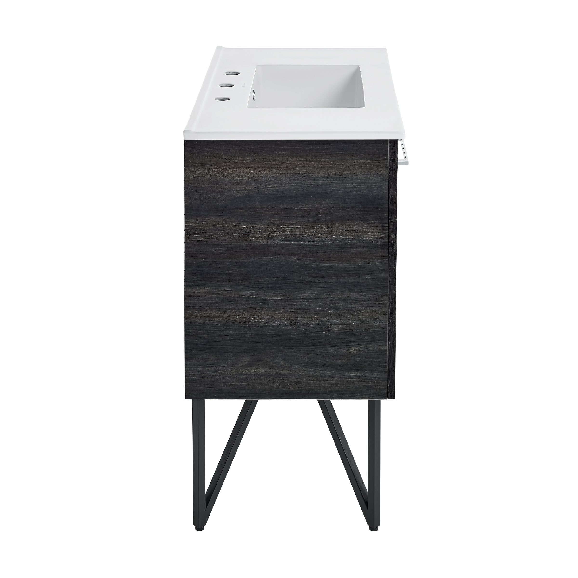 Black Walnut / White / 3-Hole