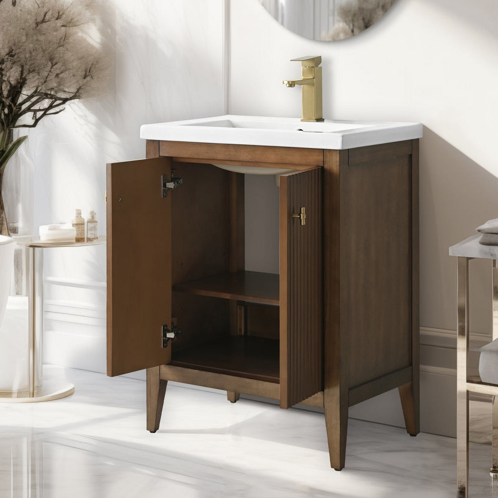 Linear Walnut / Golden Brushed