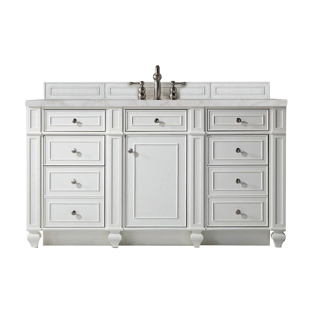Bright White / Victorian Silver - 3 Faucet Holes