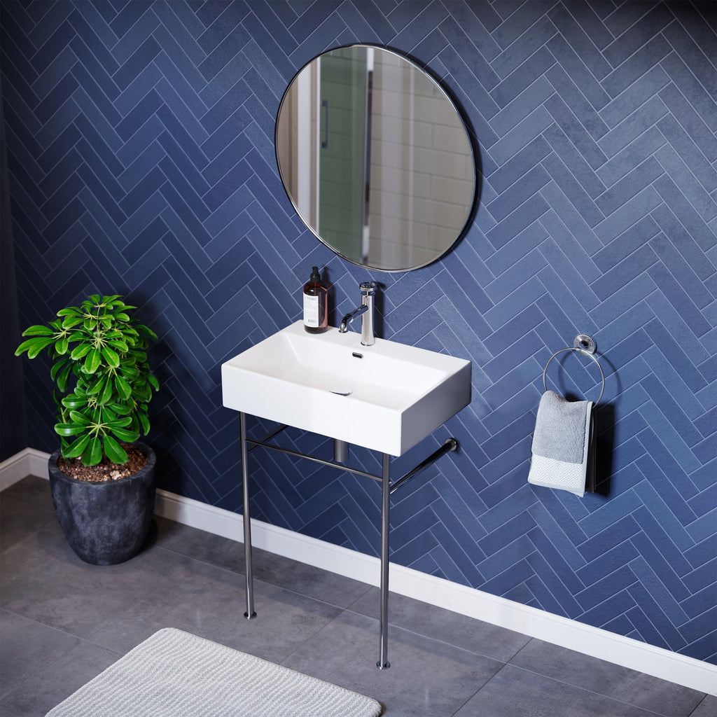 Chrome / White / 1-Hole