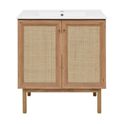 Golden Oak / White / 1-Hole