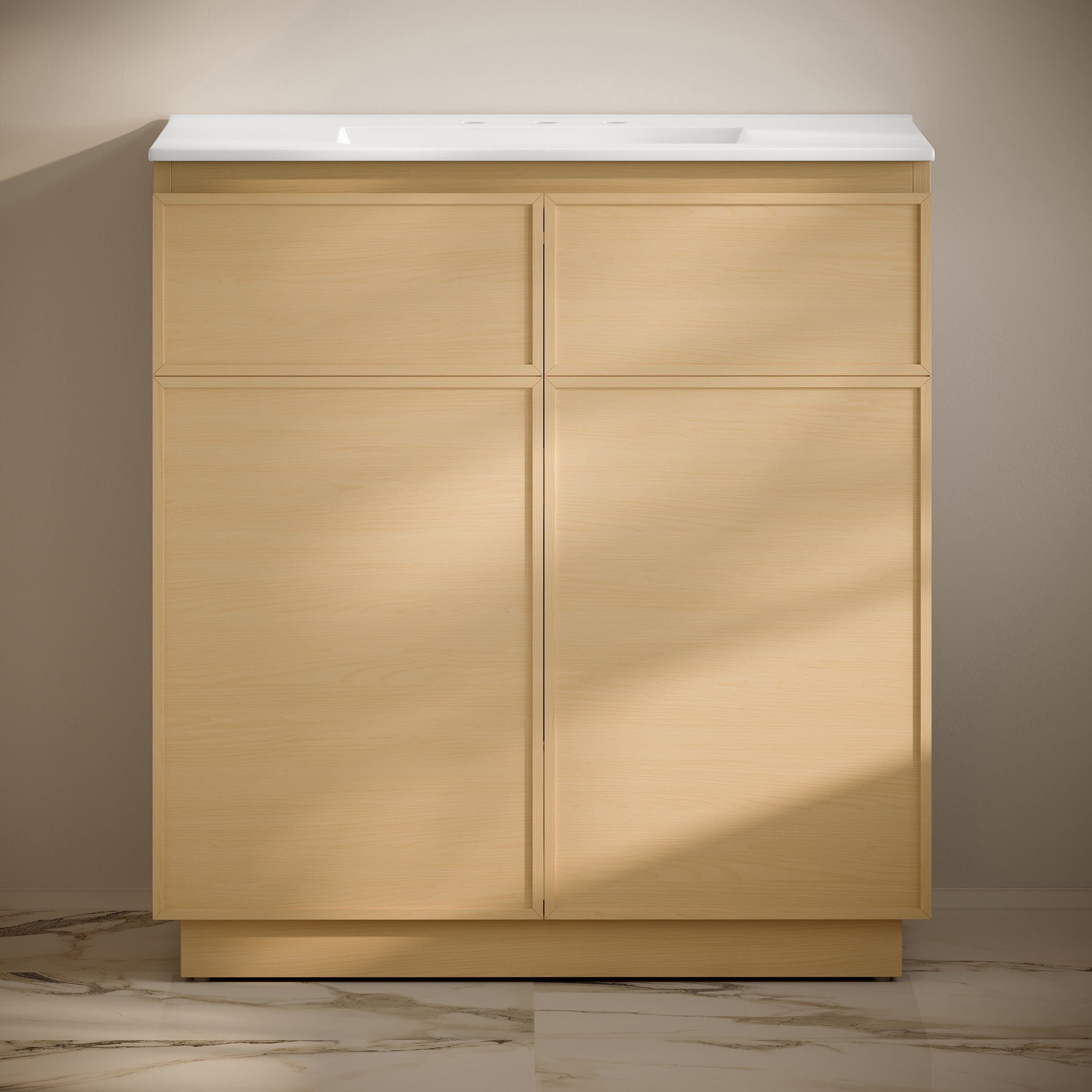Natural Oak / White / 3-Hole