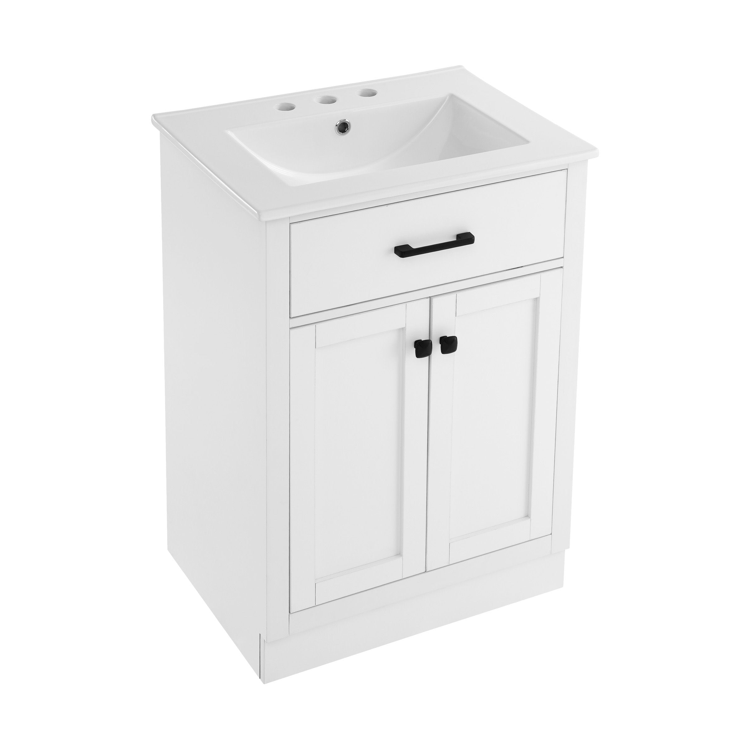 White / White / 3-Hole
