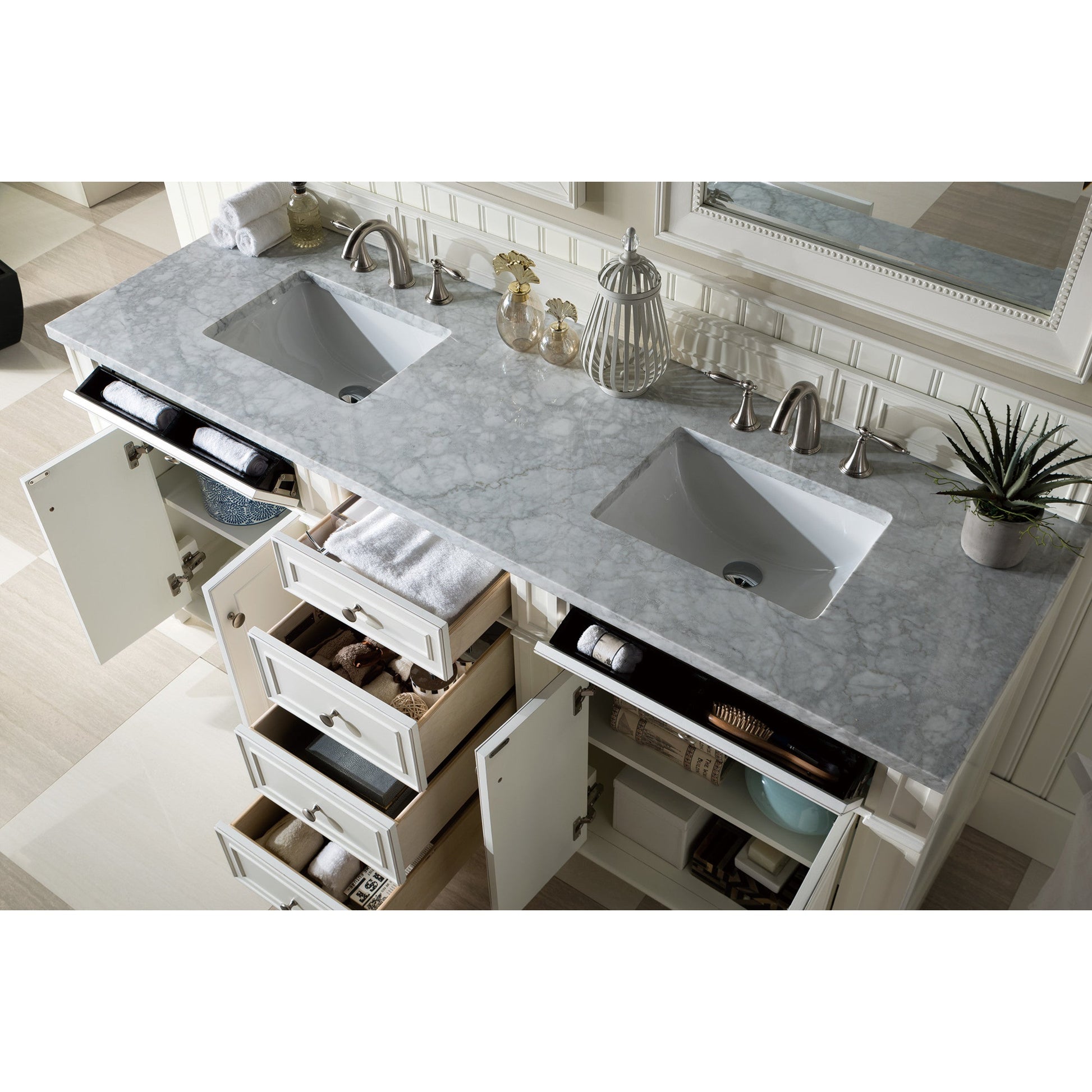 Bright White / Carrara White - 3 Faucet Holes