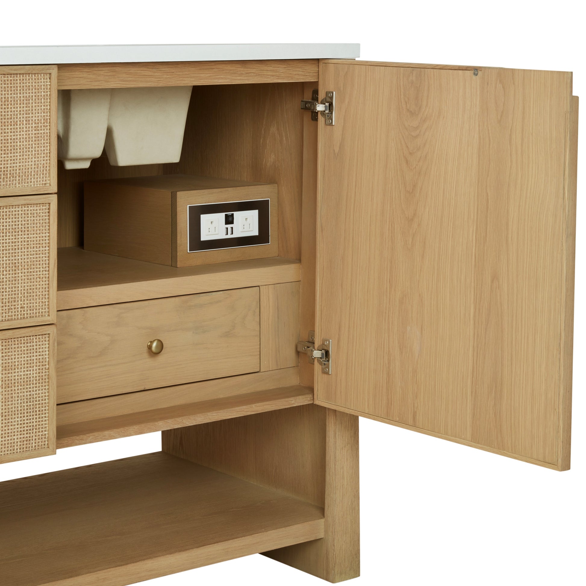 Seaside Oak / Victorian Silver - 3 Faucet Holes