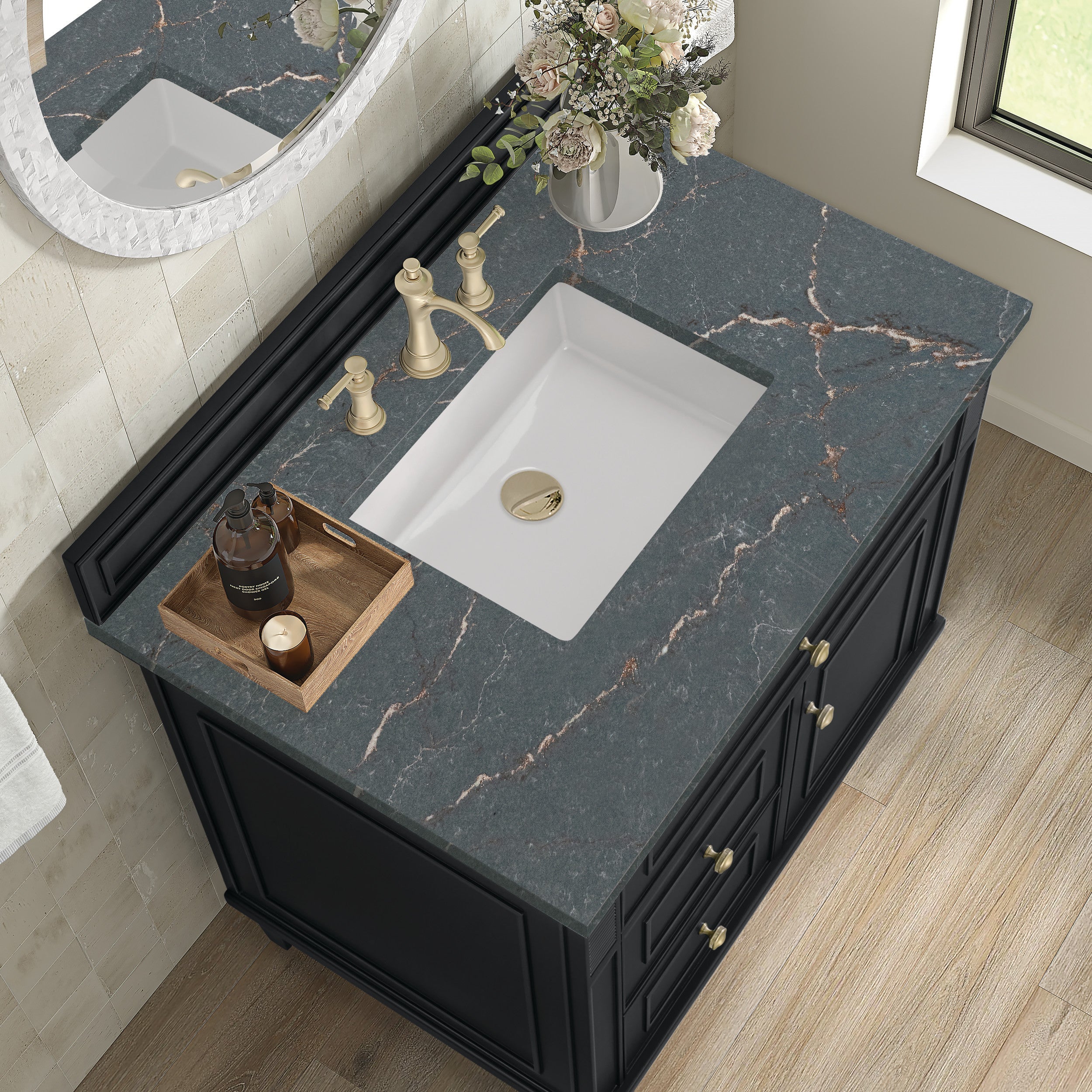 Black Onyx / Parisien Bleu - 3 Faucet Holes