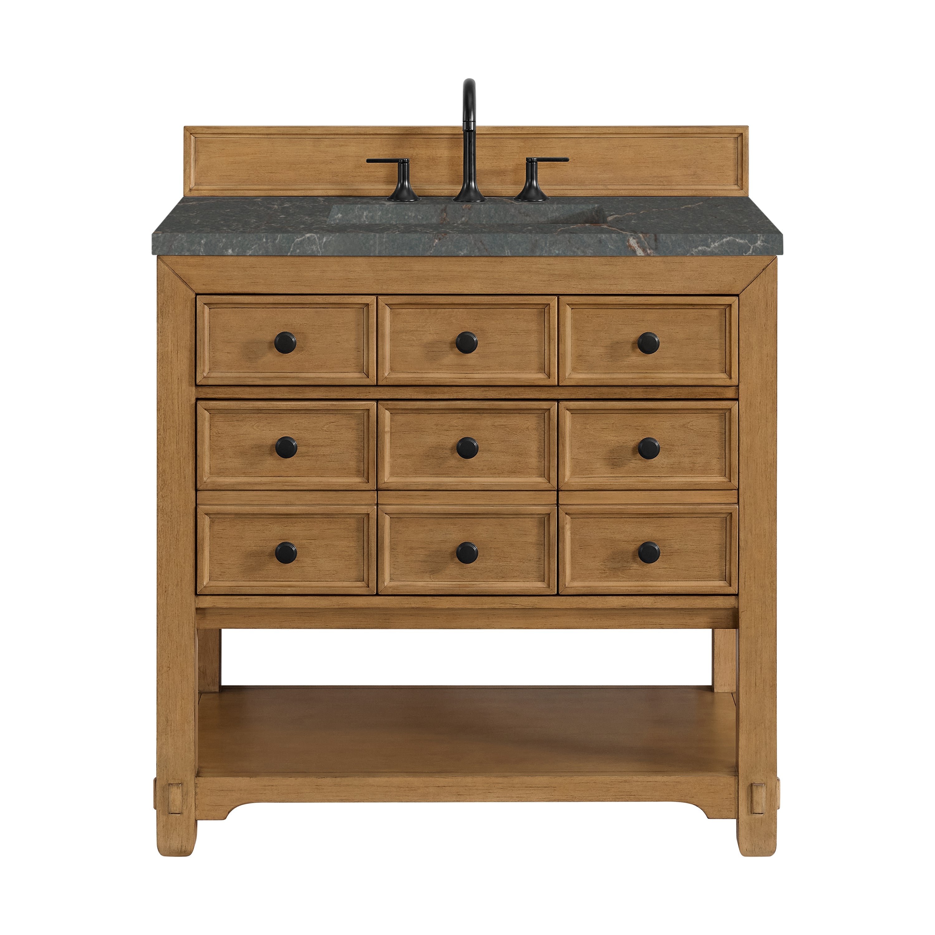 Light Natural Oak / Parisien Bleu - 3 Faucet Holes
