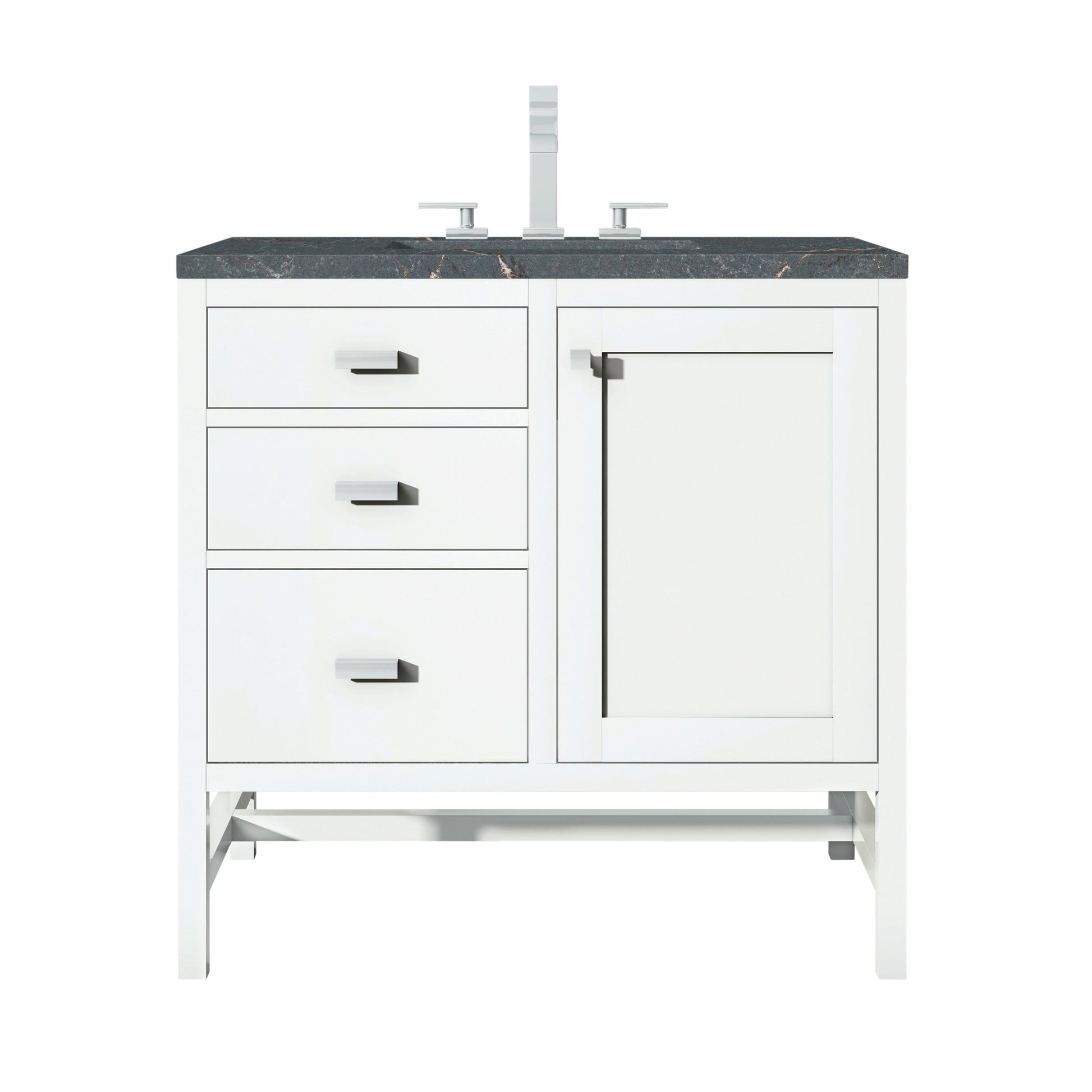 Glossy White / Parisien Bleu - 3 Faucet Holes