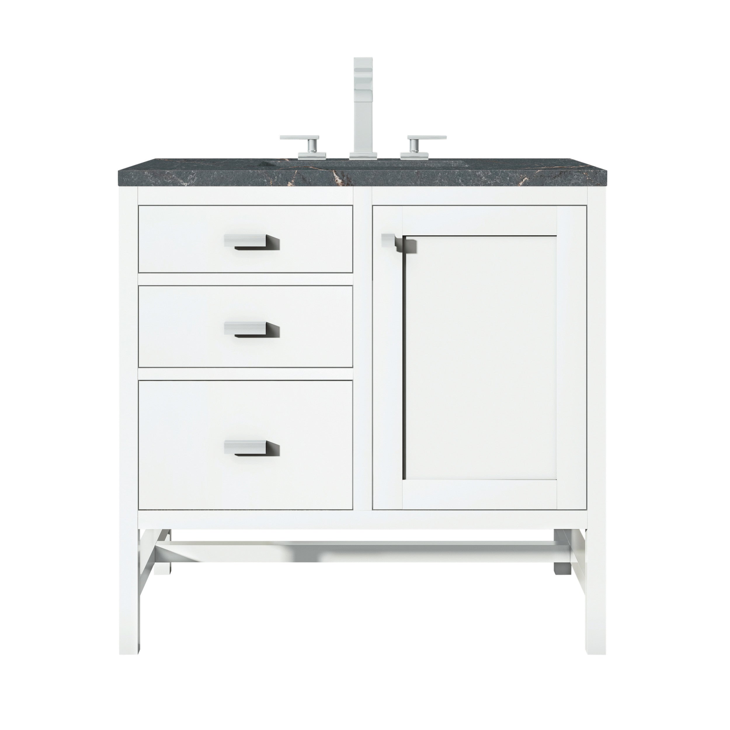 Glossy White / Parisien Bleu - 3 Faucet Holes
