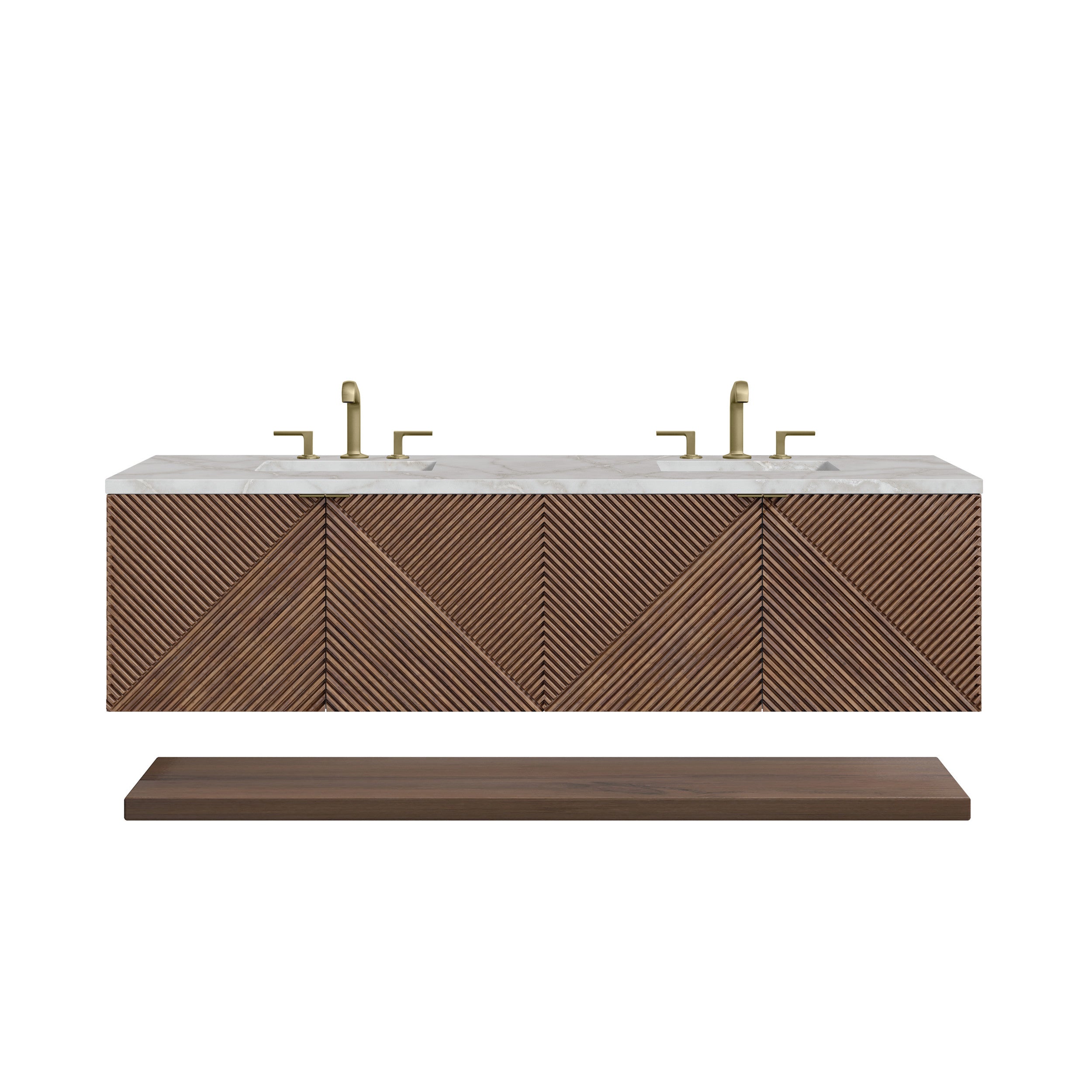 Chestnut / Victorian Silver - 3 Faucet Holes