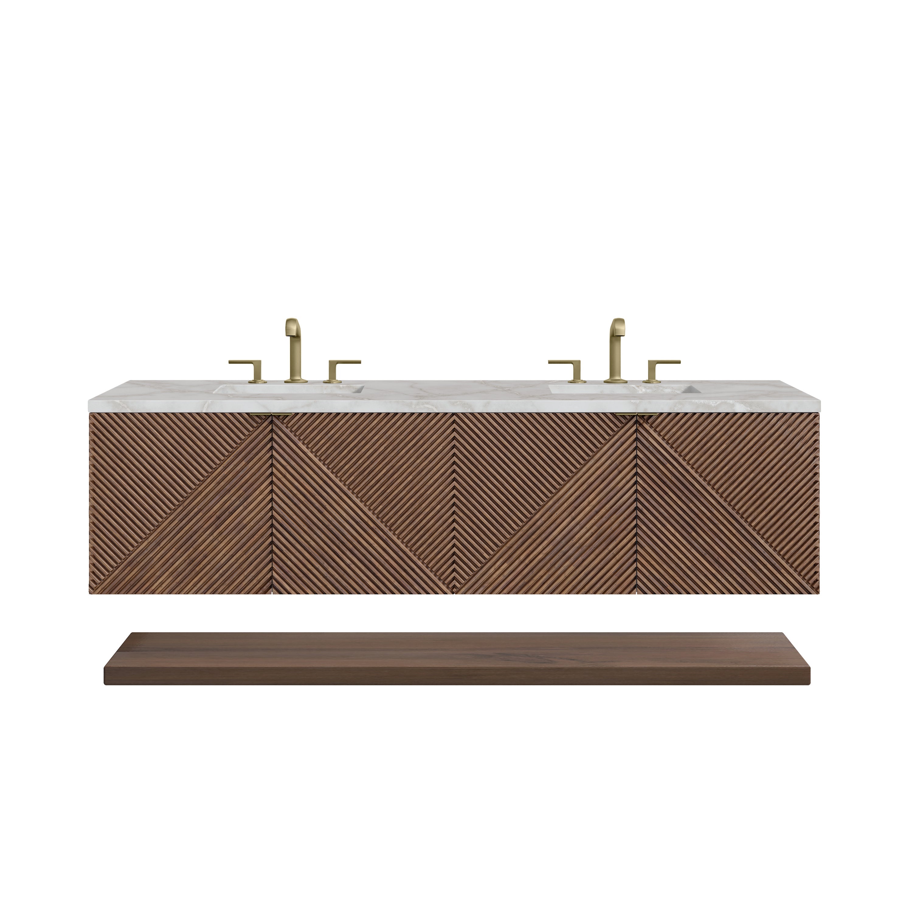 Chestnut / Victorian Silver - 3 Faucet Holes