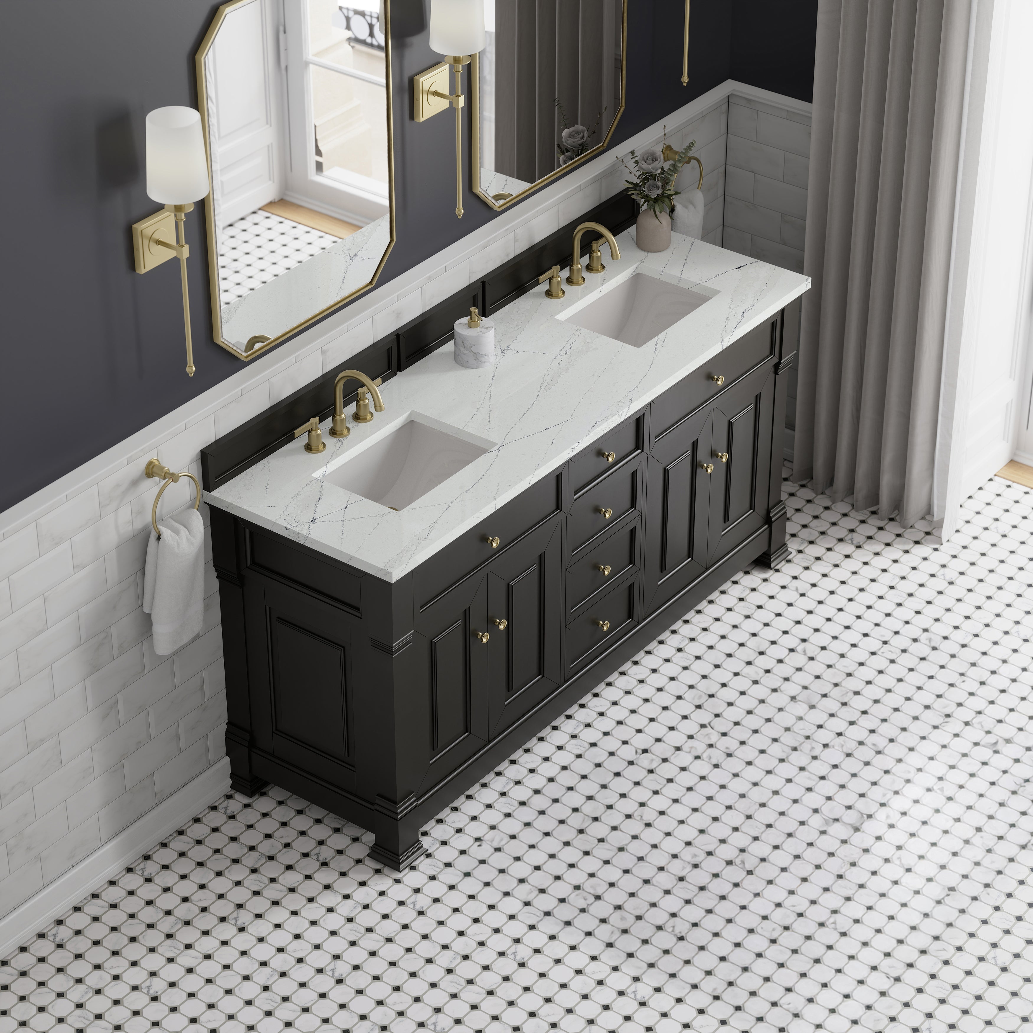 Black Onyx / Ethereal Noctis - 3 Faucet Holes