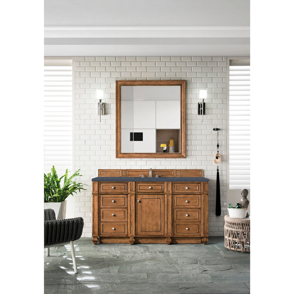 Saddle Brown / Charcoal Soapstone - 3 Faucet Holes
