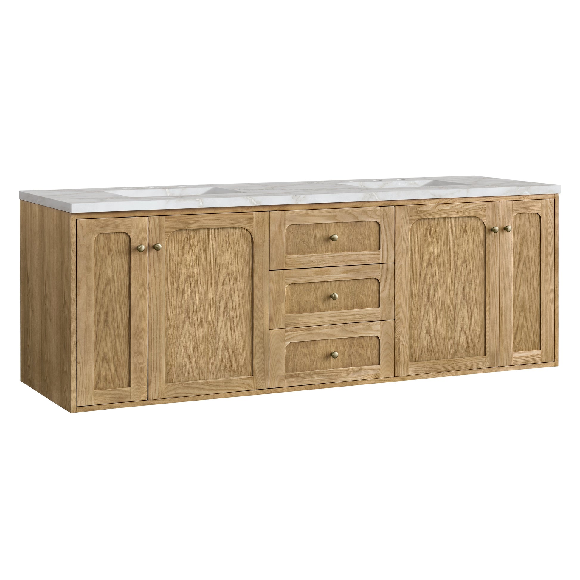 Light Natural Oak / Victorian Silver - 3 Faucet Holes