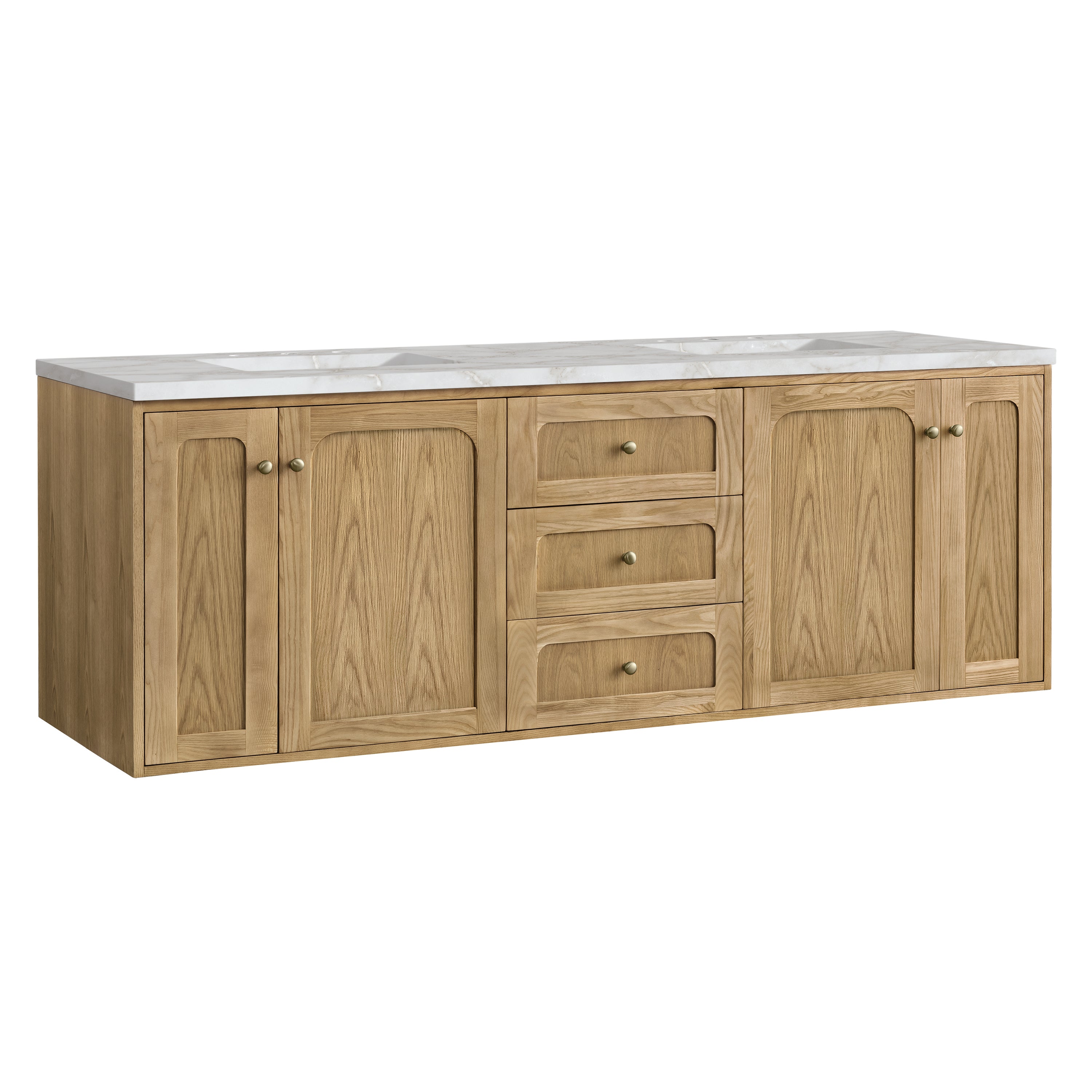 Light Natural Oak / Victorian Silver - 3 Faucet Holes