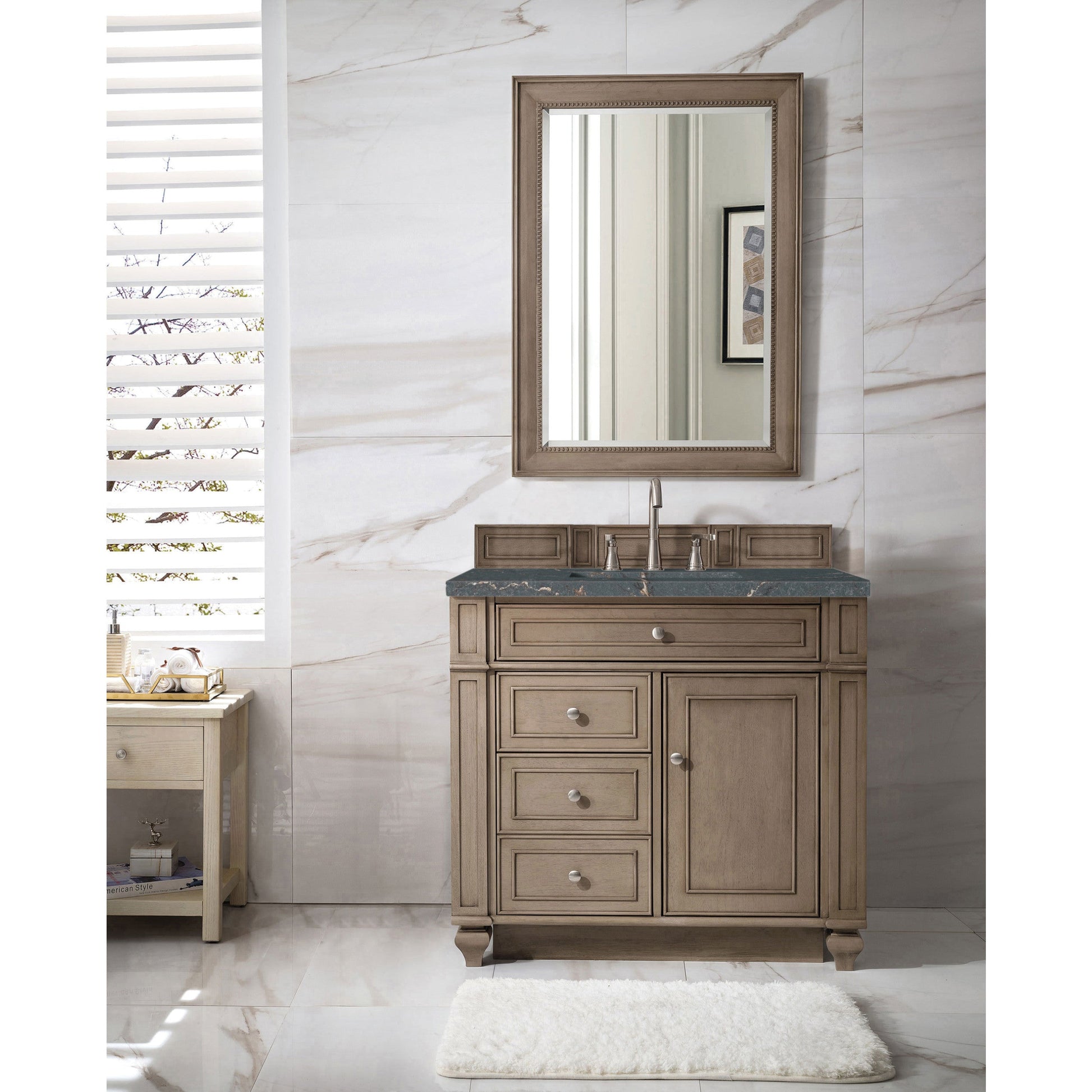 Whitewashed Walnut / Parisien Bleu - 3 Faucet Holes