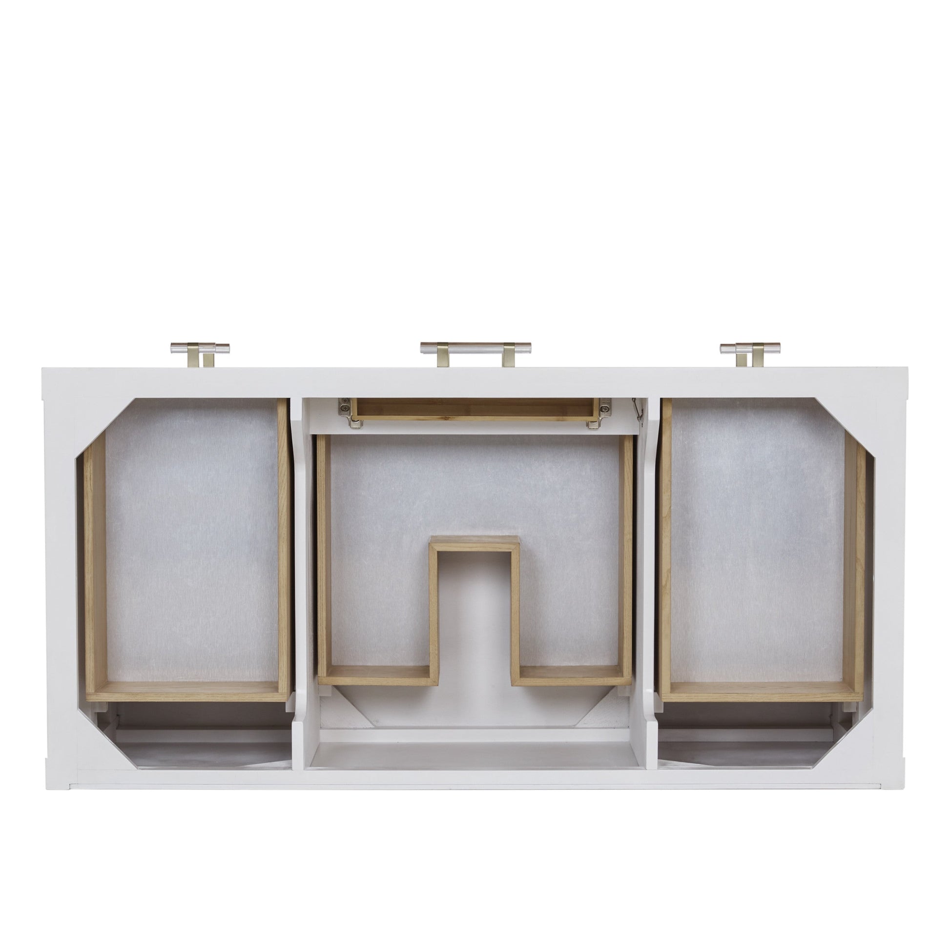 Polished White and Light Mappa Burl / White Zeus - 3 Faucet Holes