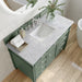 Smokey Celadon / Carrara White - 3 Faucet Holes