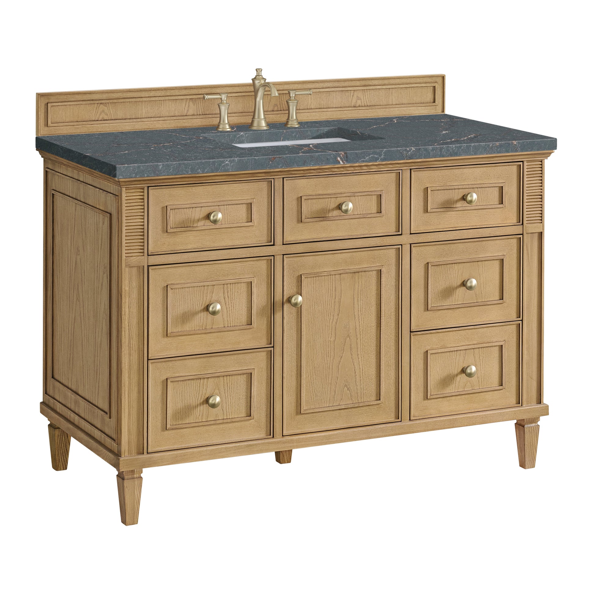 Light Natural Oak / Parisien Bleu - 3 Faucet Holes