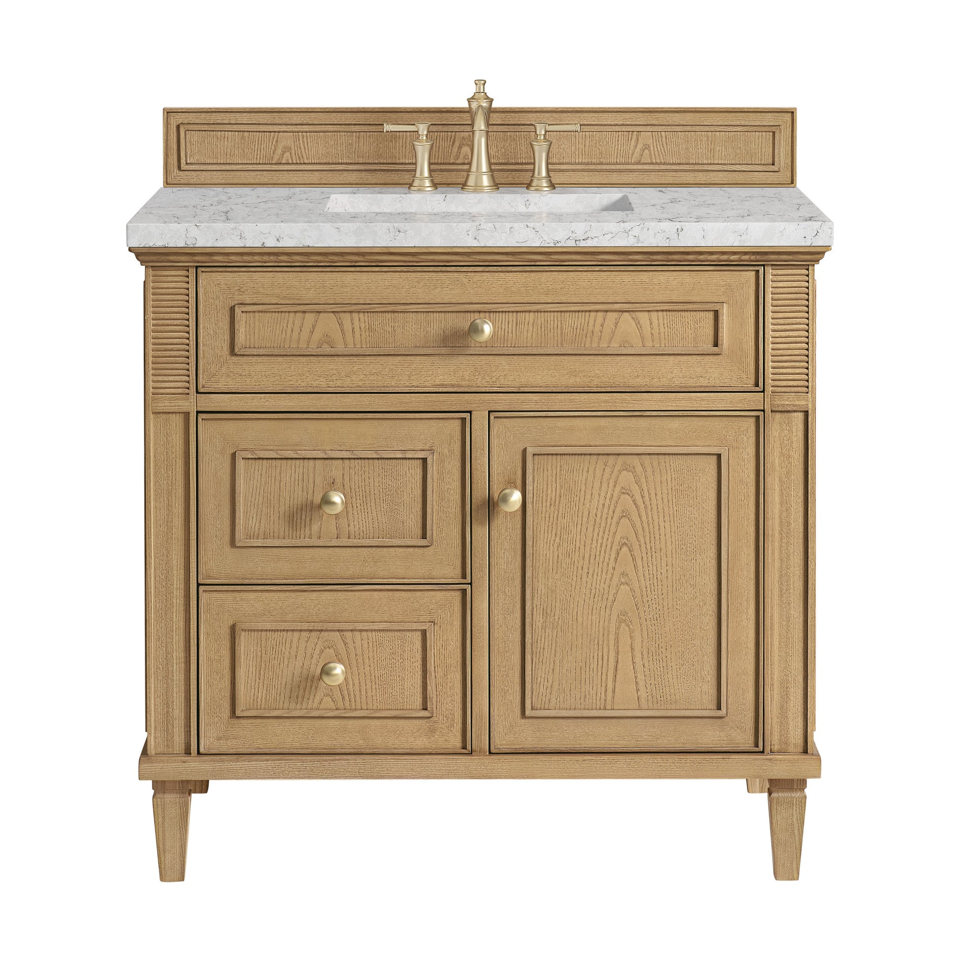 Light Natural Oak / Eternal Jasmine Pearl - 3 Faucet Holes