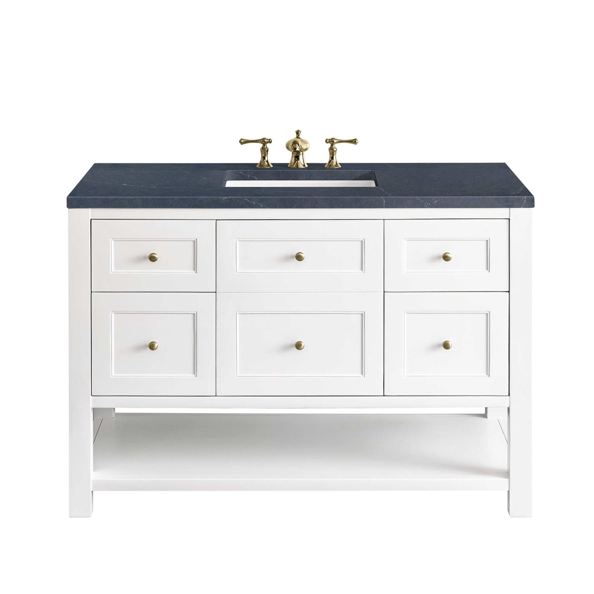 Bright White / Charcoal Soapstone - 3 Faucet Holes