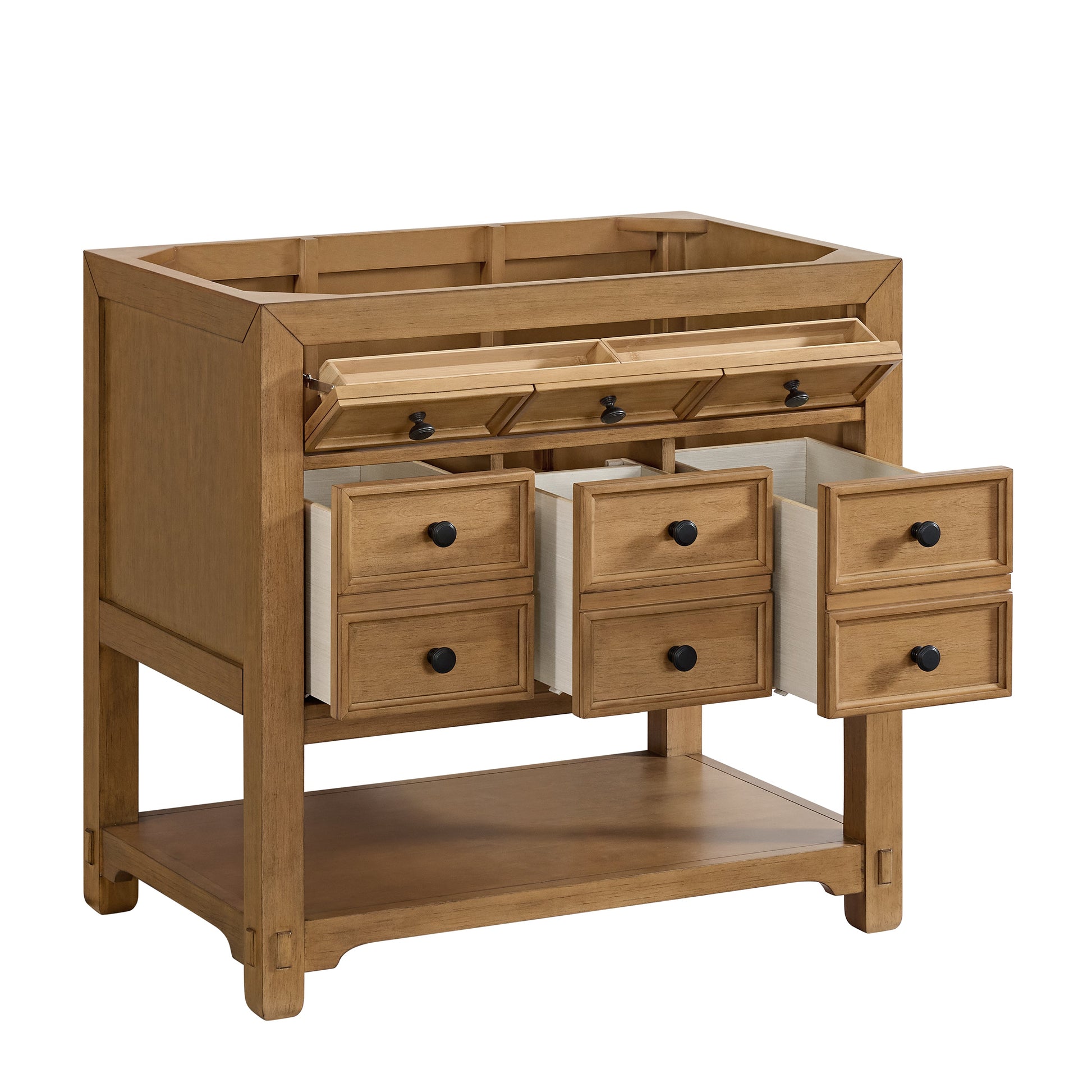 Light Natural Oak / White Zeus - 3 Faucet Holes