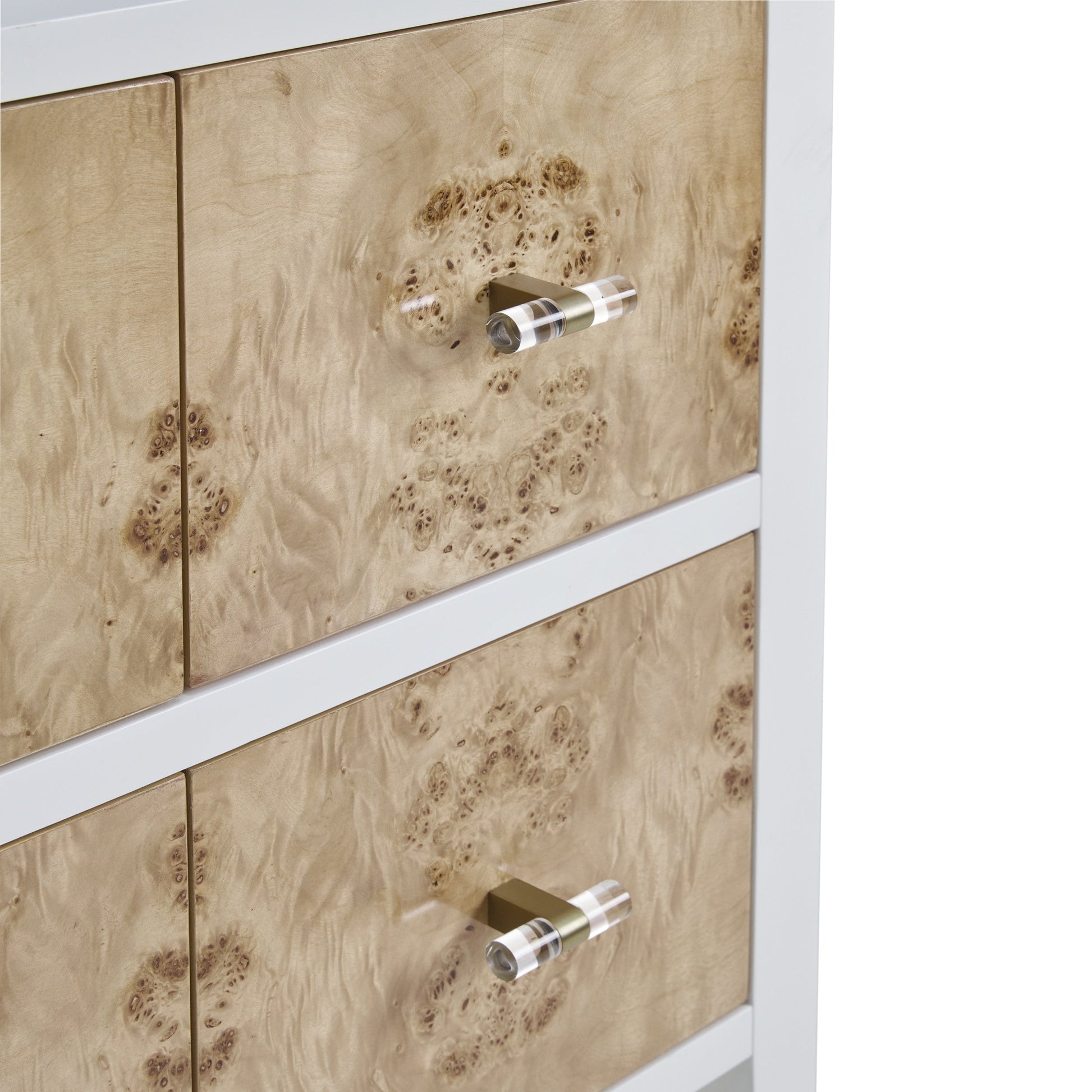 Polished White and Light Mappa Burl / White Zeus - 3 Faucet Holes
